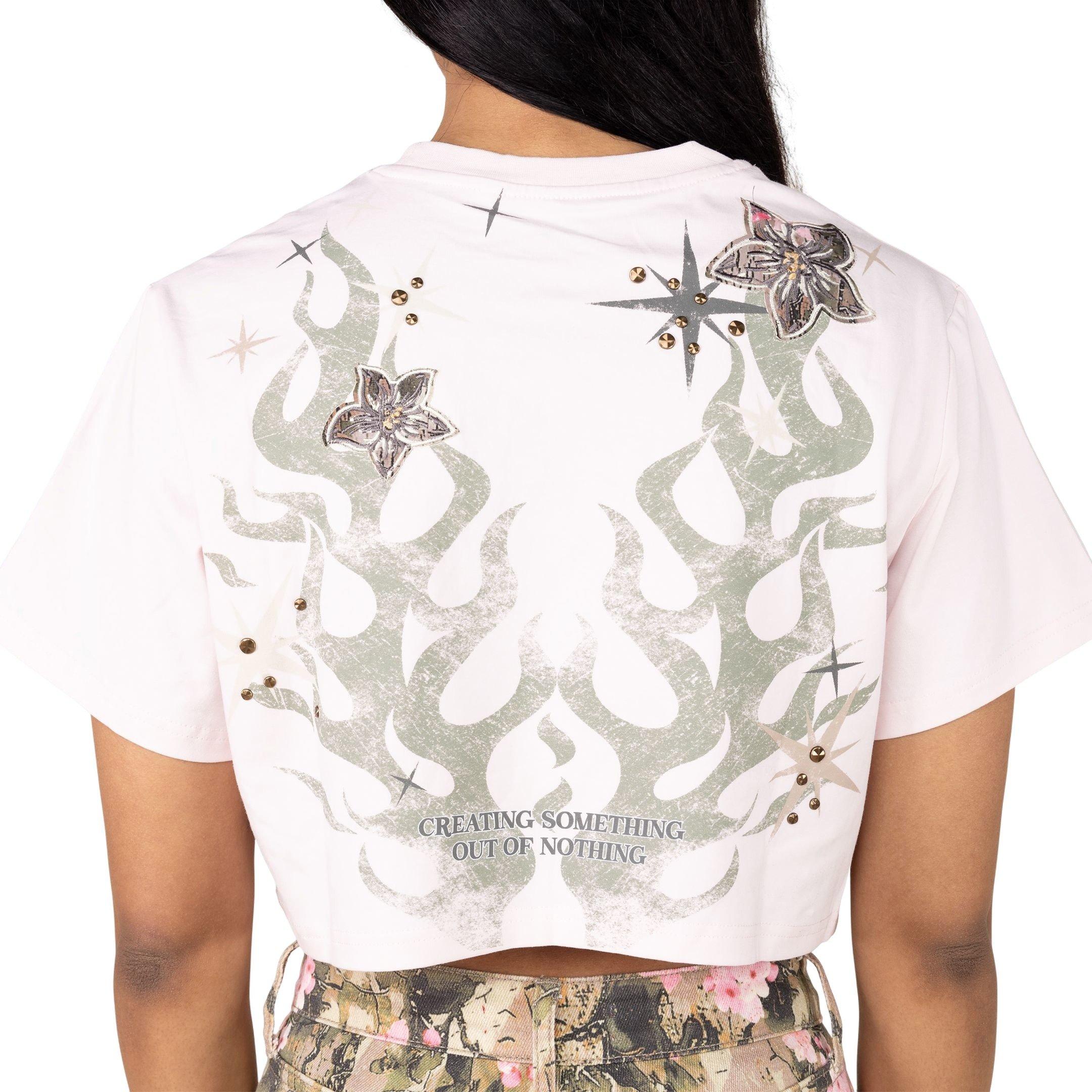 Smoke Rise Women's Blossom Camo Cropped Tee - Pink - PINK Thumbnail View 2