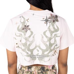 Smoke Rise Women's Blossom Camo Cropped Tee - Pink