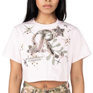 Smoke Rise Women's Blossom Camo Cropped Tee - Pink