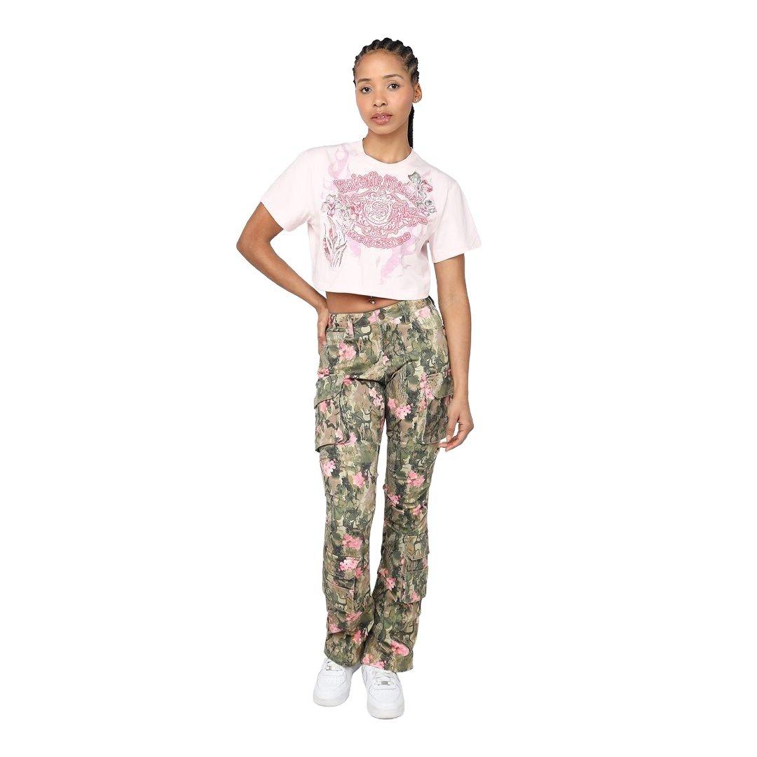 Smoke Rise Women's Mid-Rise Stacked Twill Pants - Blossom Camo - CAMOUFLAGE Thumbnail View 1