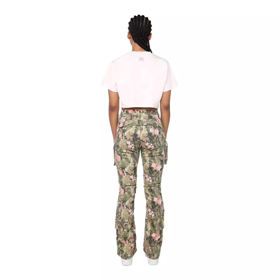 Smoke Rise Women's Mid-Rise Stacked Twill Pants - Blossom Camo - CAMOUFLAGE
