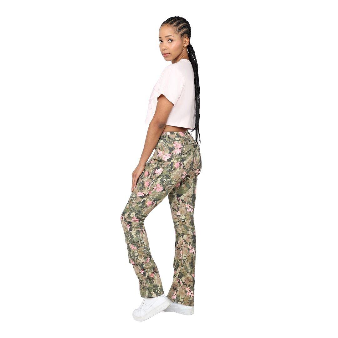 Smoke Rise Women's Mid-Rise Stacked Twill Pants - Blossom Camo - CAMOUFLAGE Thumbnail View 3