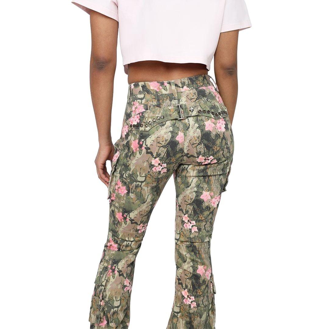 Smoke Rise Women's Mid-Rise Stacked Twill Pants - Blossom Camo - CAMOUFLAGE Thumbnail View 6