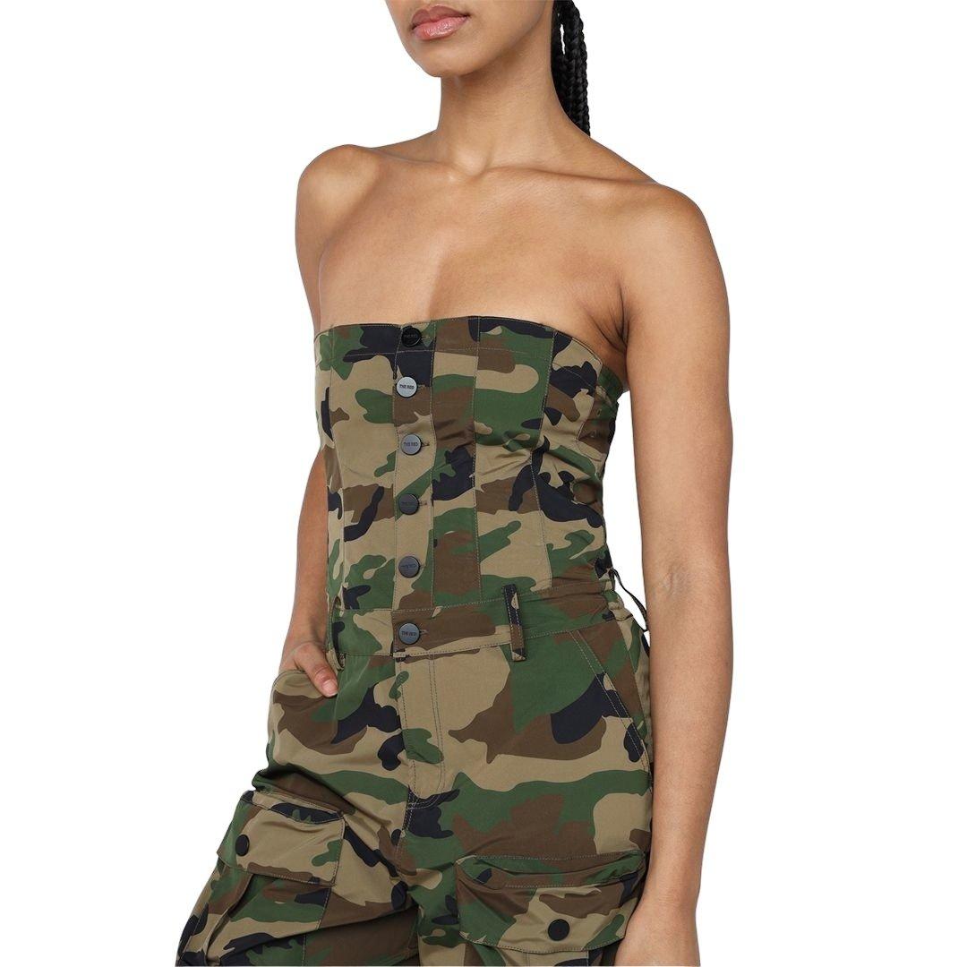 Smoke Rise Women's Tube Top Jumpsuit - Camo - CAMOUFLAGE Thumbnail View 4