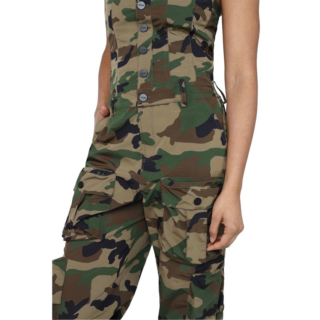 Smoke Rise Women's Tube Top Jumpsuit Camo