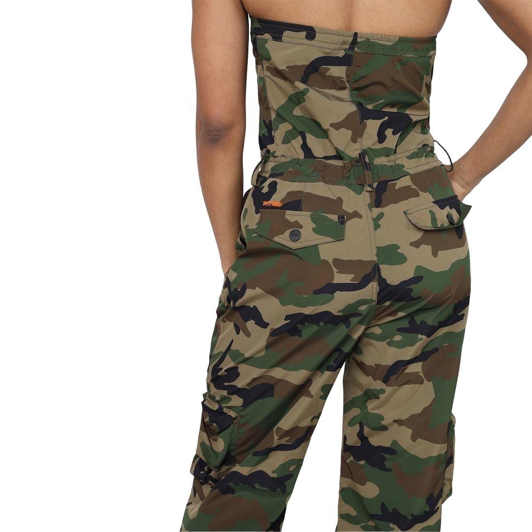 Smoke Rise Women's Tube Top Jumpsuit Camo