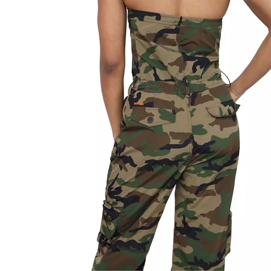 Smoke Rise Women's Tube Top Jumpsuit - Camo - CAMOUFLAGE