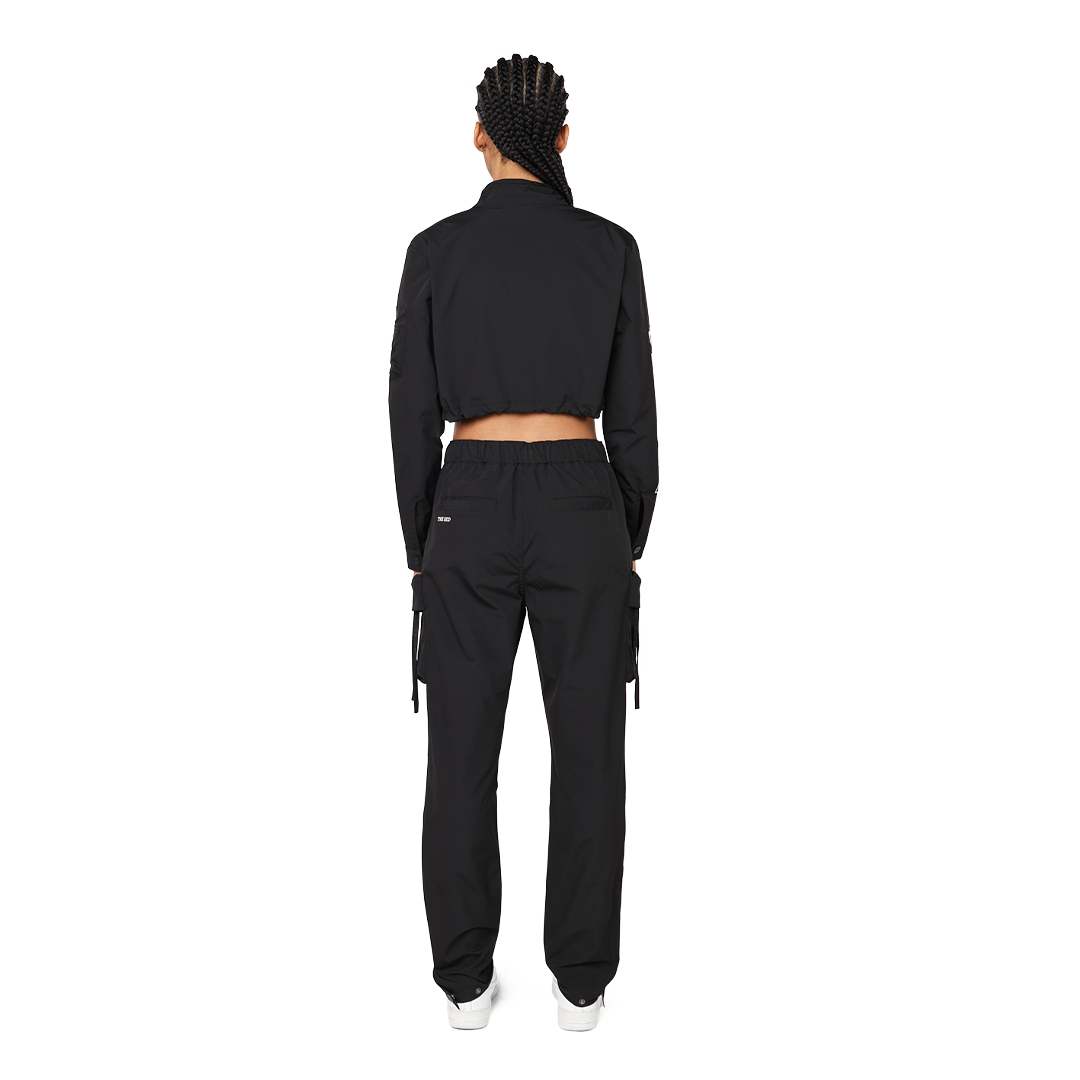 Smoke Rise Women's Utility Nylon Cargo Pants - BLACK Thumbnail View 2