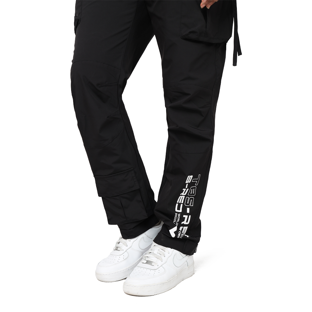 Smoke Rise Women's Utility Nylon Cargo Pants - BLACK Thumbnail View 5