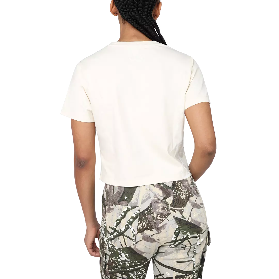 Smoke Rise Women's Roses and Flames Tee - TAN