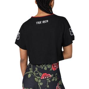 Smoke Rise Women's Roses Oversized Jersey - Black