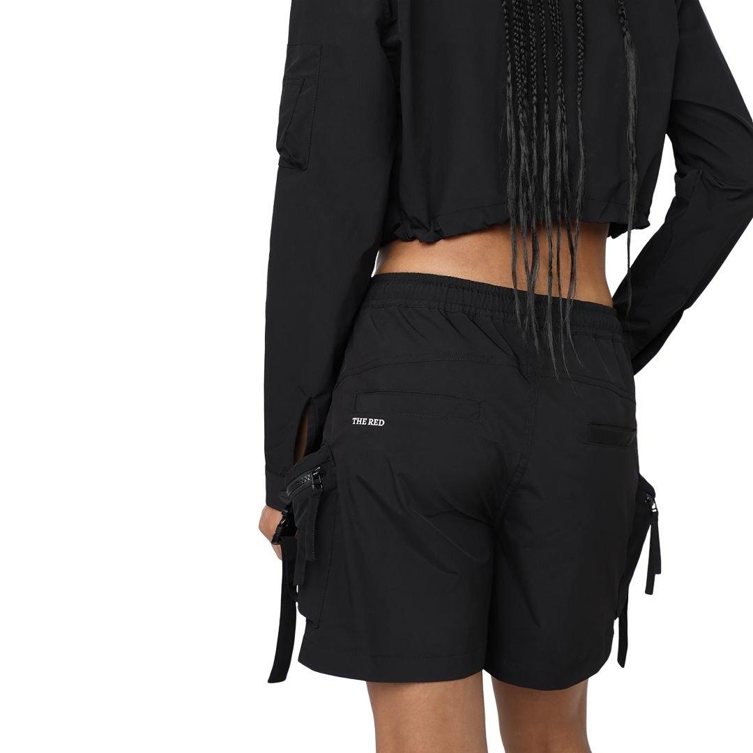 Smoke Rise Womens' Woven Cargo Shorts - Black - BLACK Thumbnail View 2