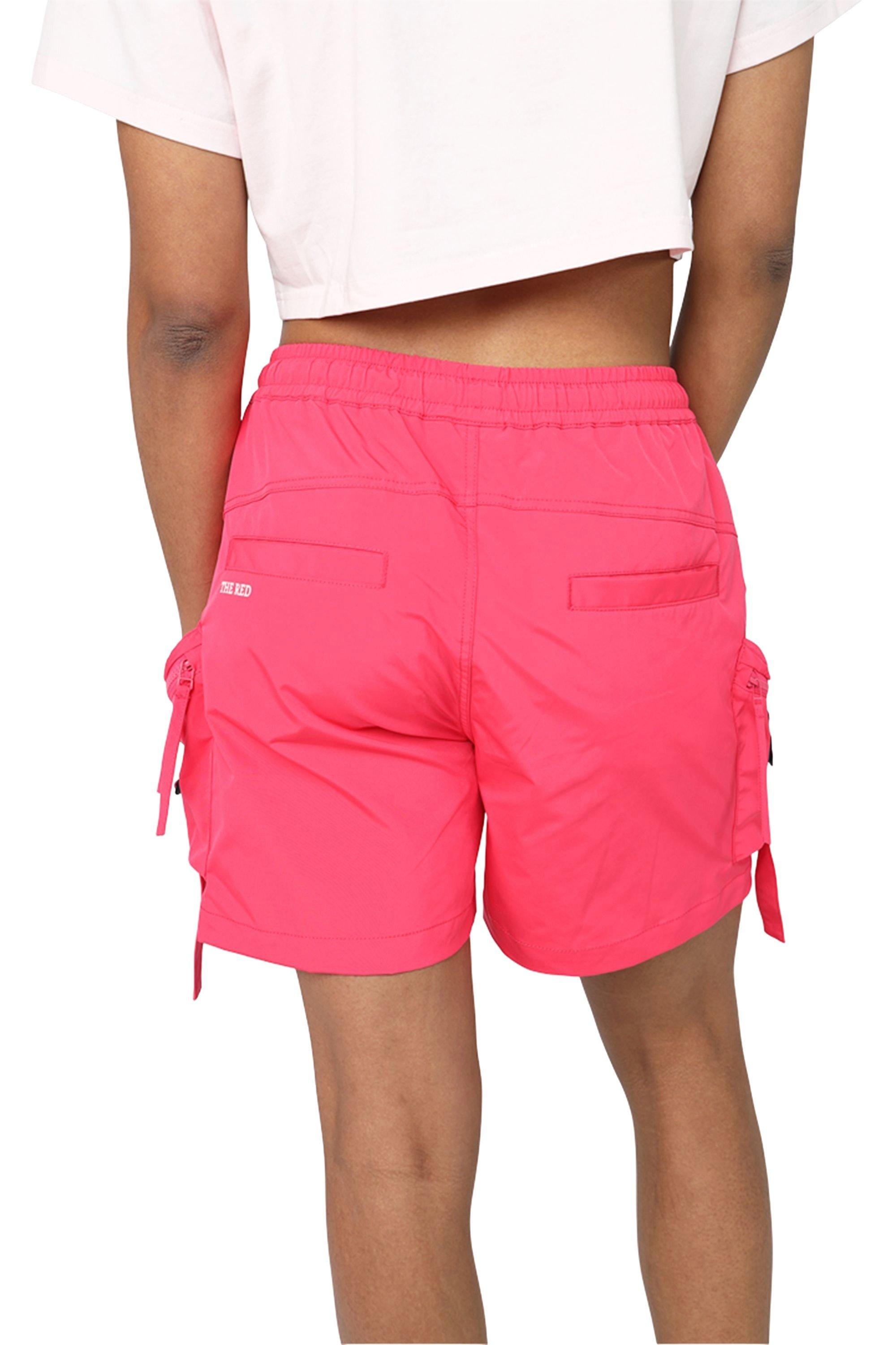 Smoke Rise Women's Woven Cargo Shorts - Raspberry - RED Thumbnail View 2