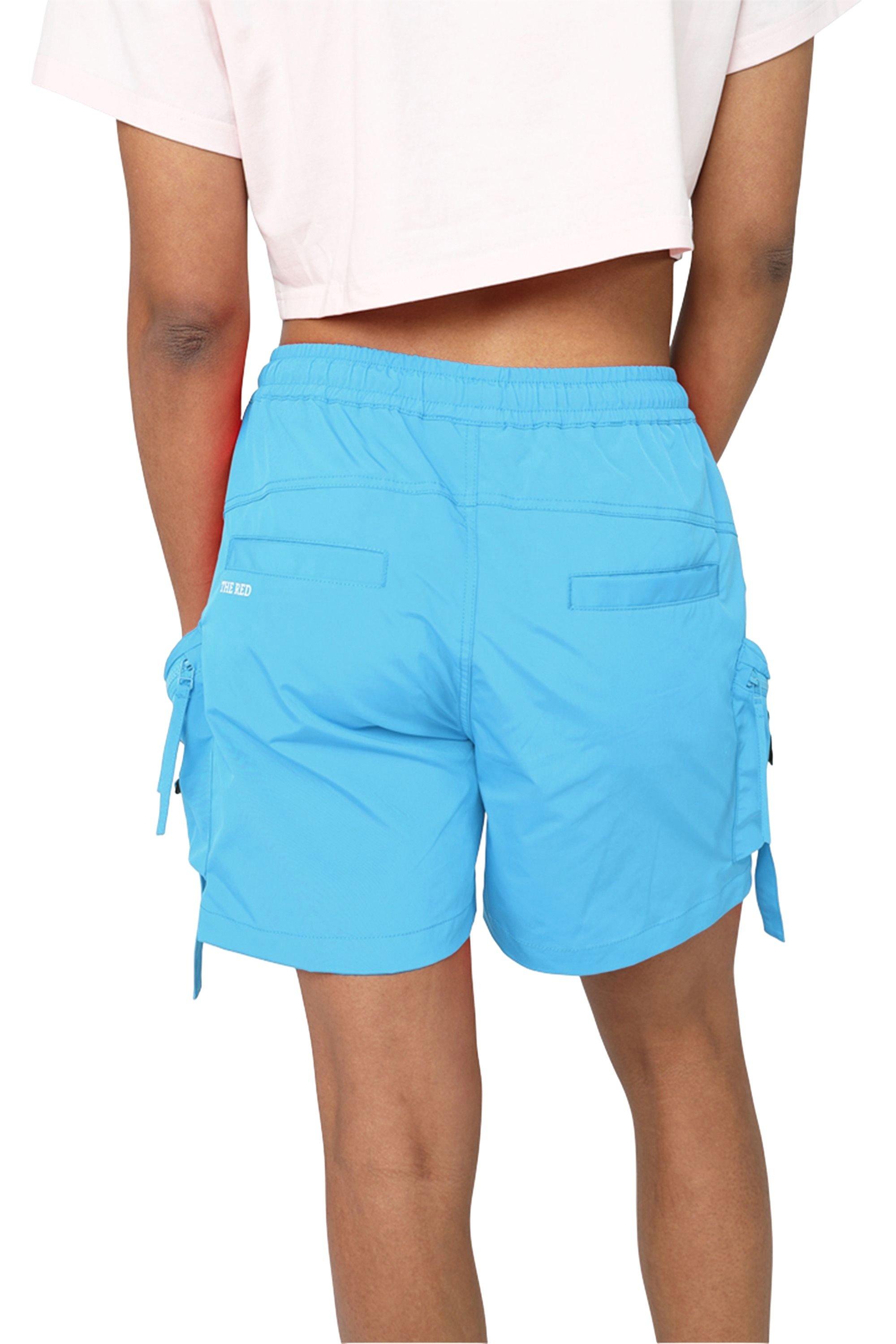 Smoke Rise Women's Woven Cargo Shorts - Blue Lagoon - BLUE Thumbnail View 2