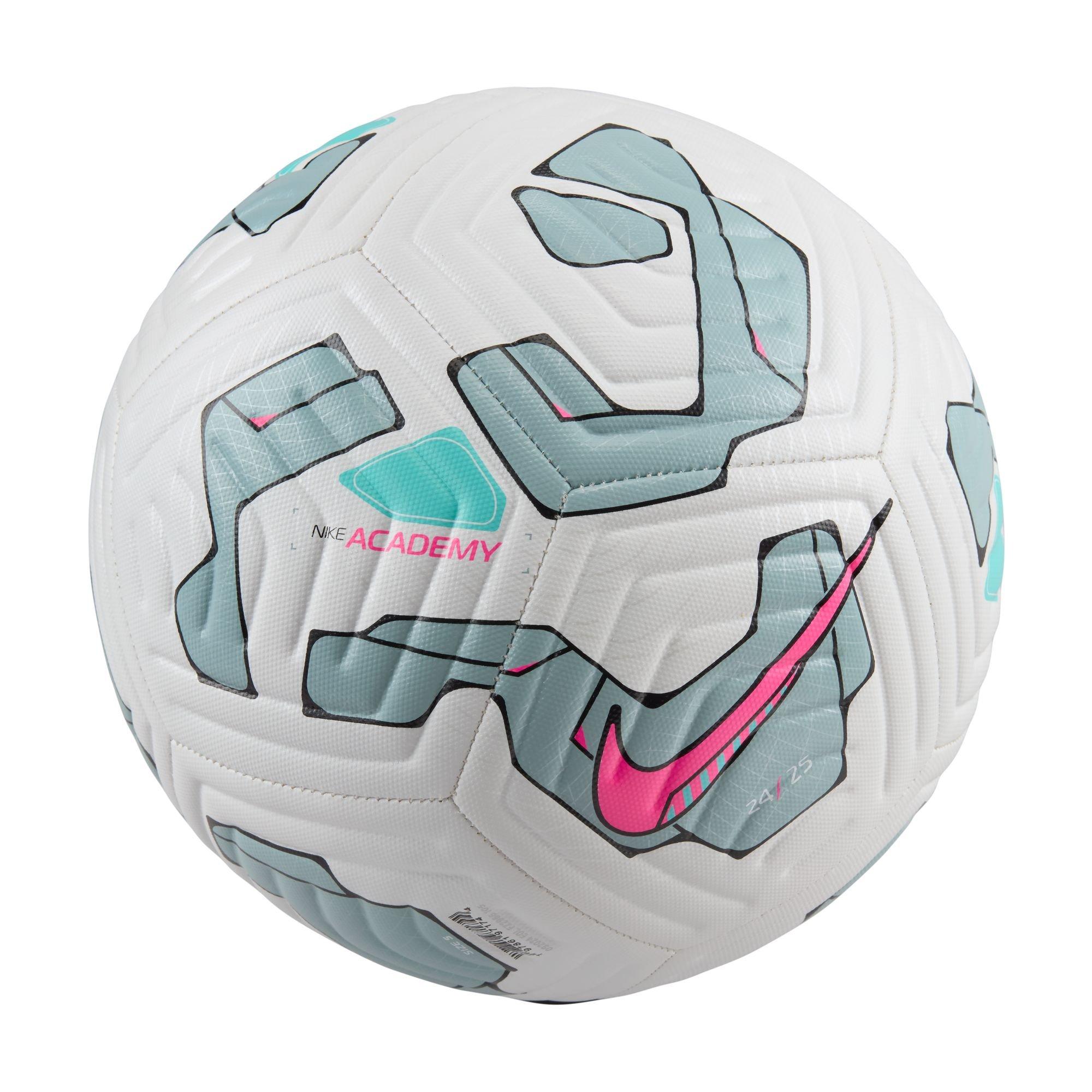 Nike Academy Size 5 White/Ocean Cube/Pink Blast Soccer Ball