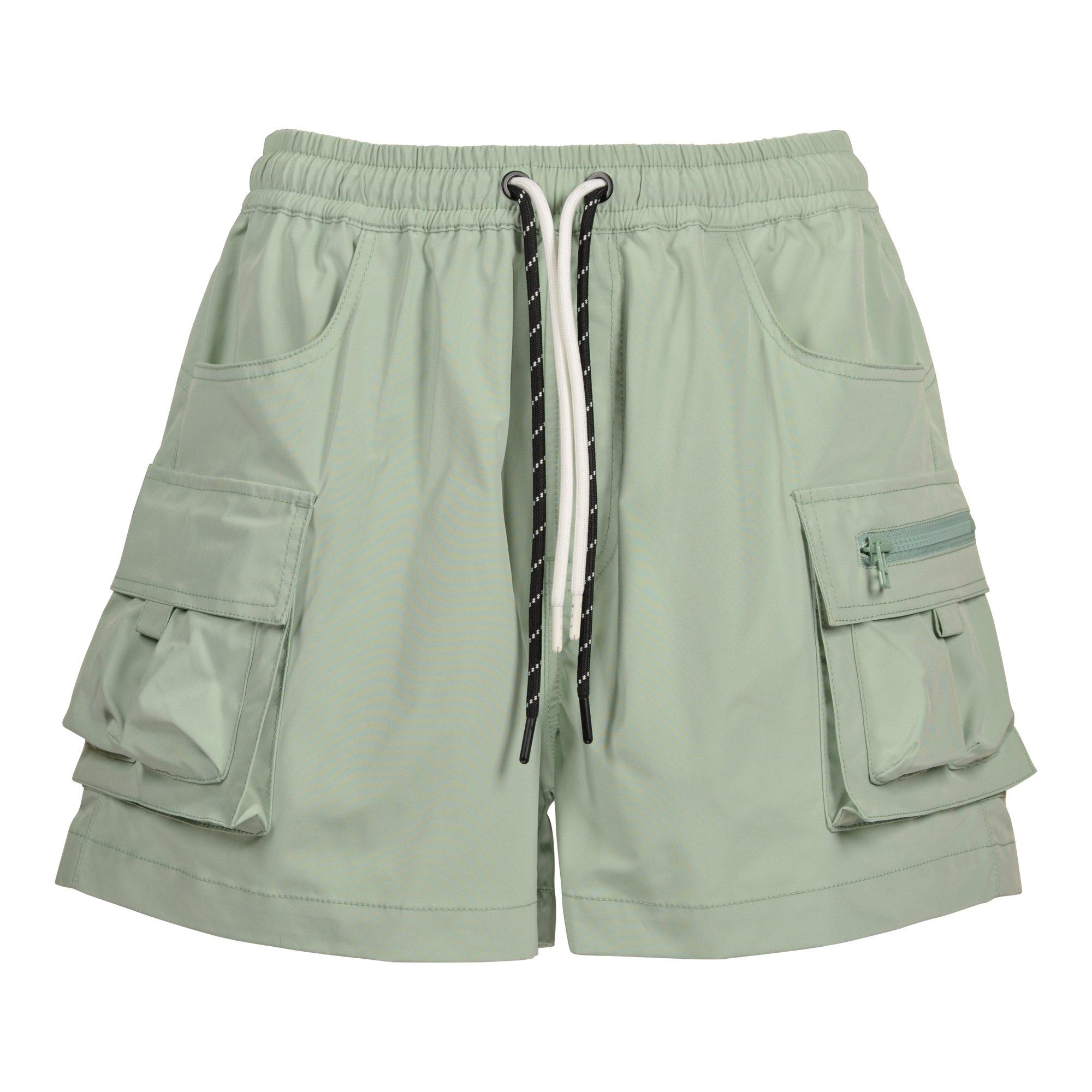 Grindhouse Women's Nylon Cargo 3-Inch Shorts - Salt - GREEN