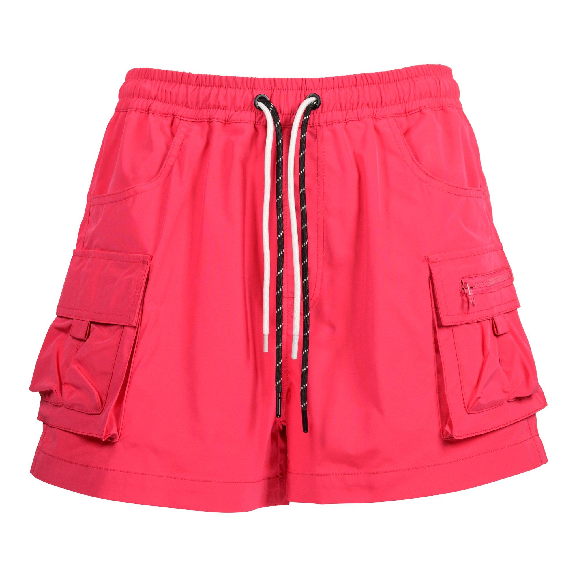 Grindhouse Women's Nylon Cargo 3-Inch Shorts - Ra​spberry - PINK