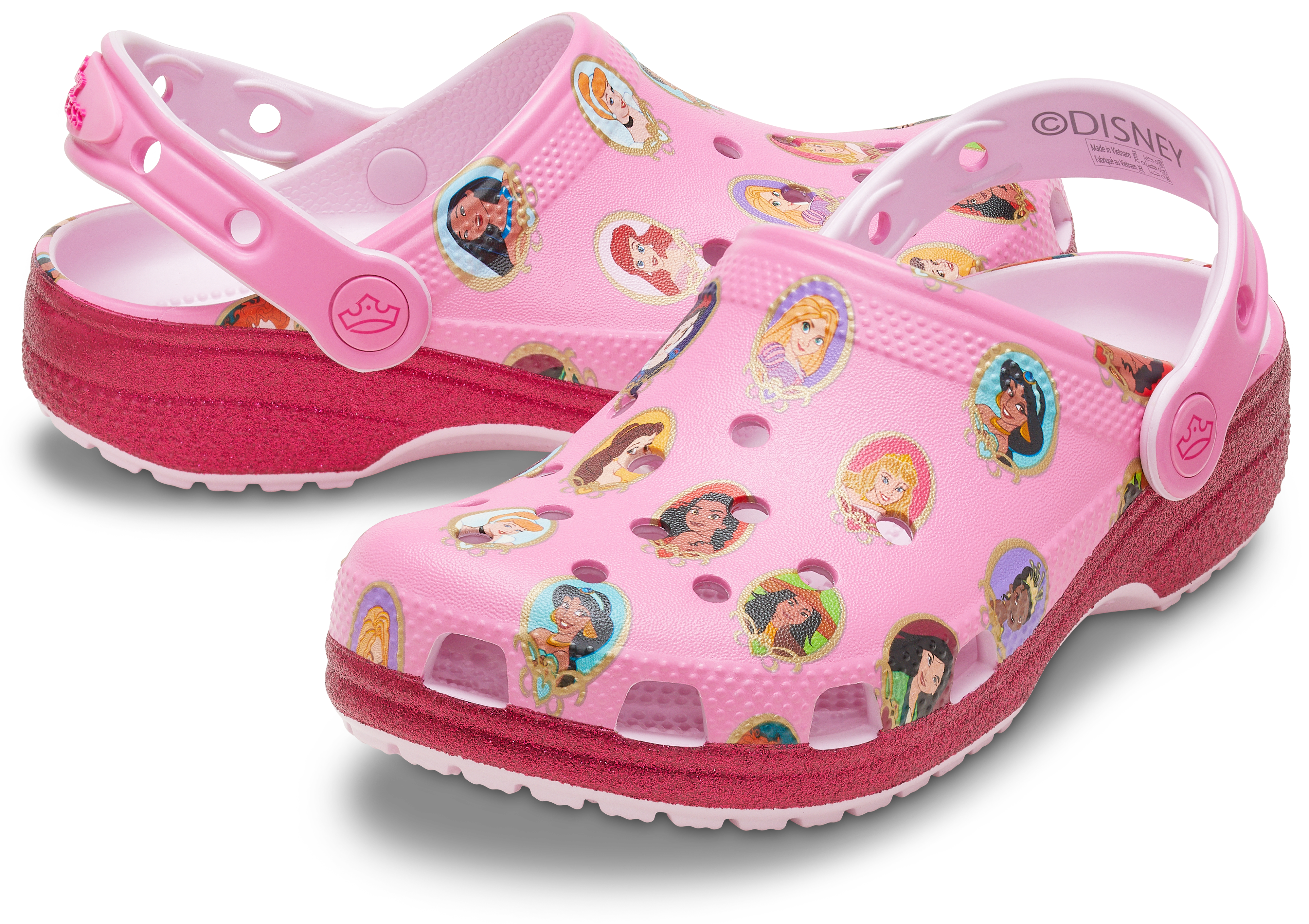 Crocs Classic Disney Princess Preschool Girls' "Pink" Clog