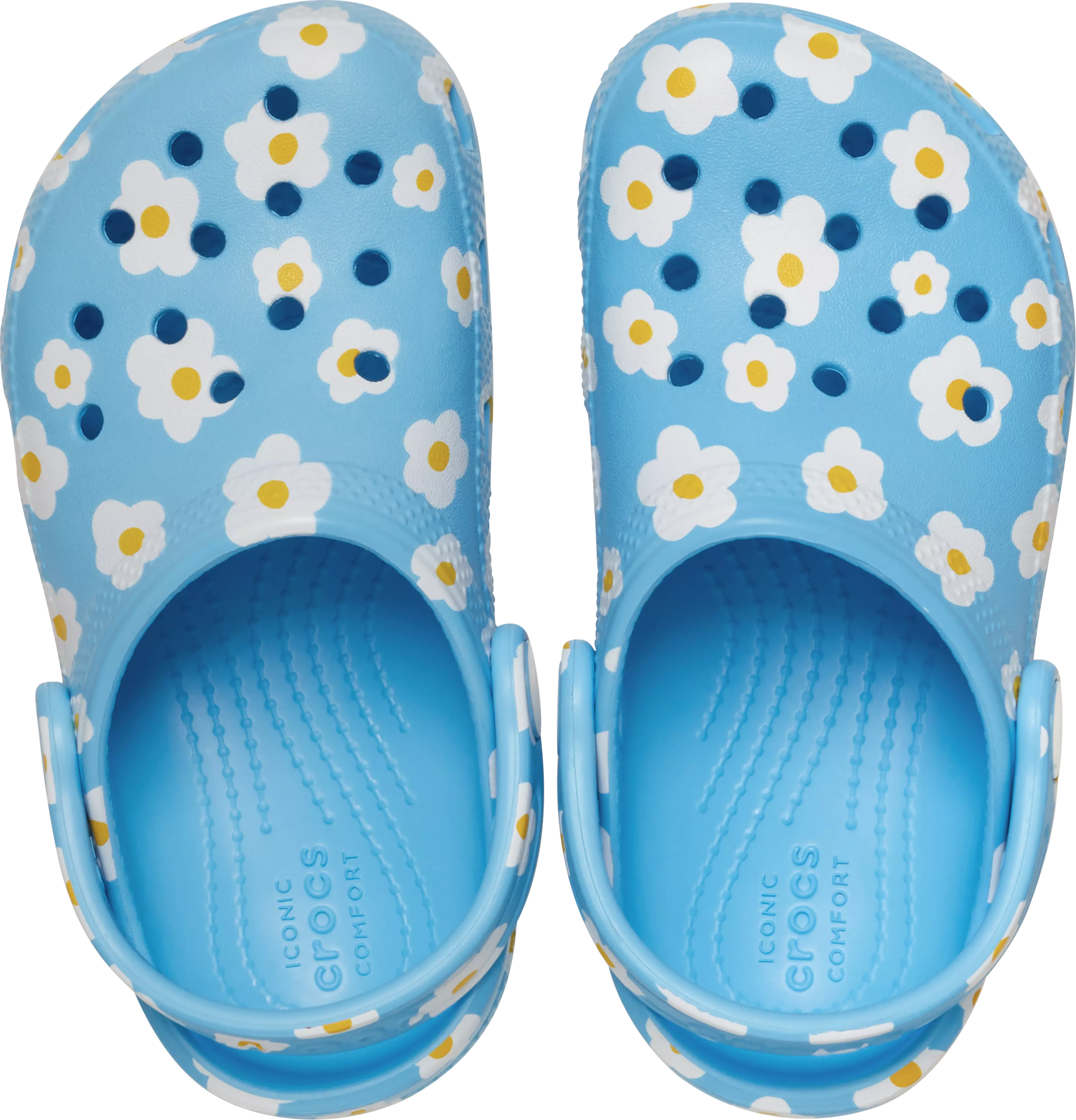 Crocs Classic "Daisy" Toddler Girls' Clog - BLUE