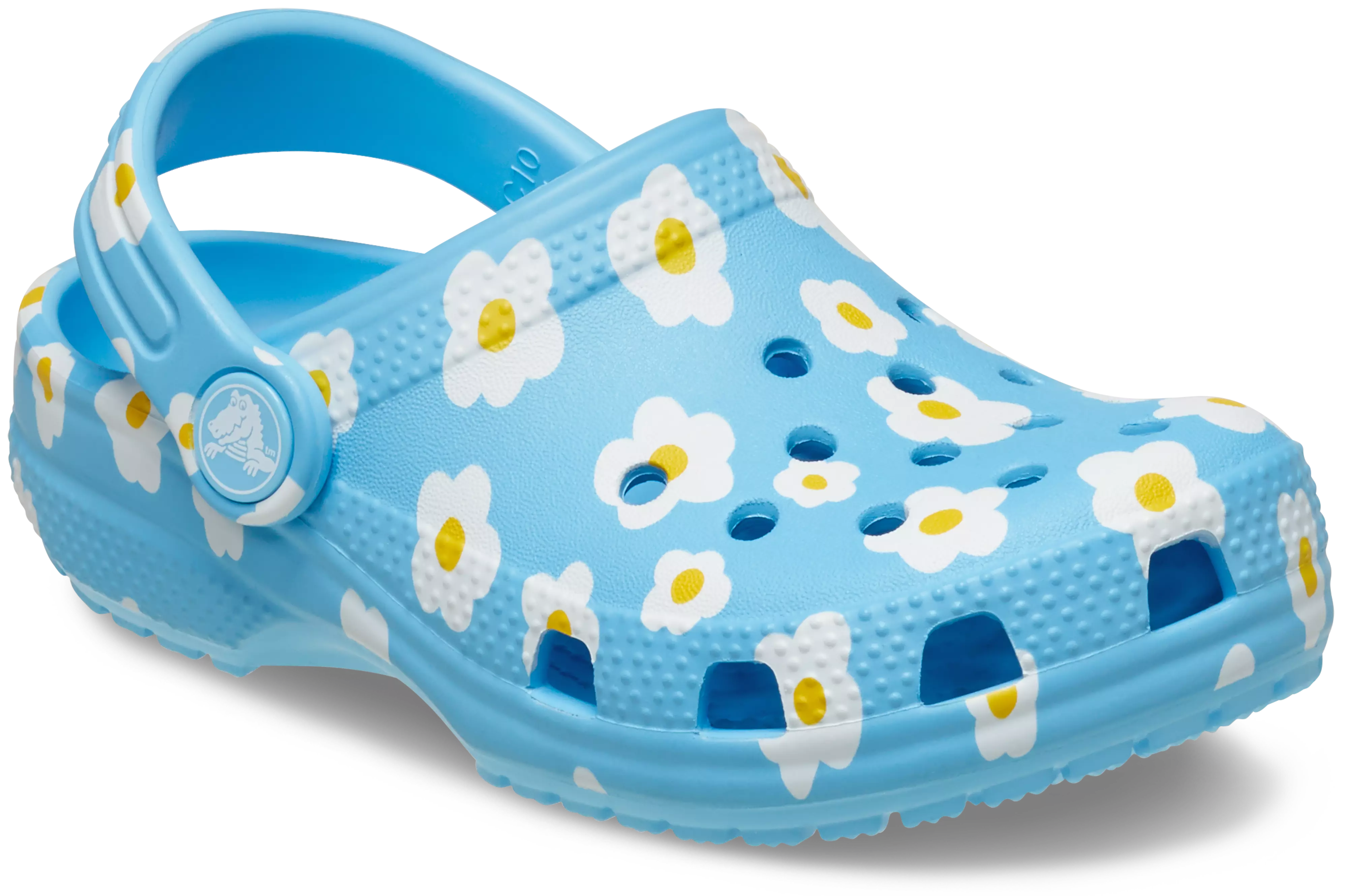 Crocs Classic "Daisy" Toddler Girls' Clog - BLUE