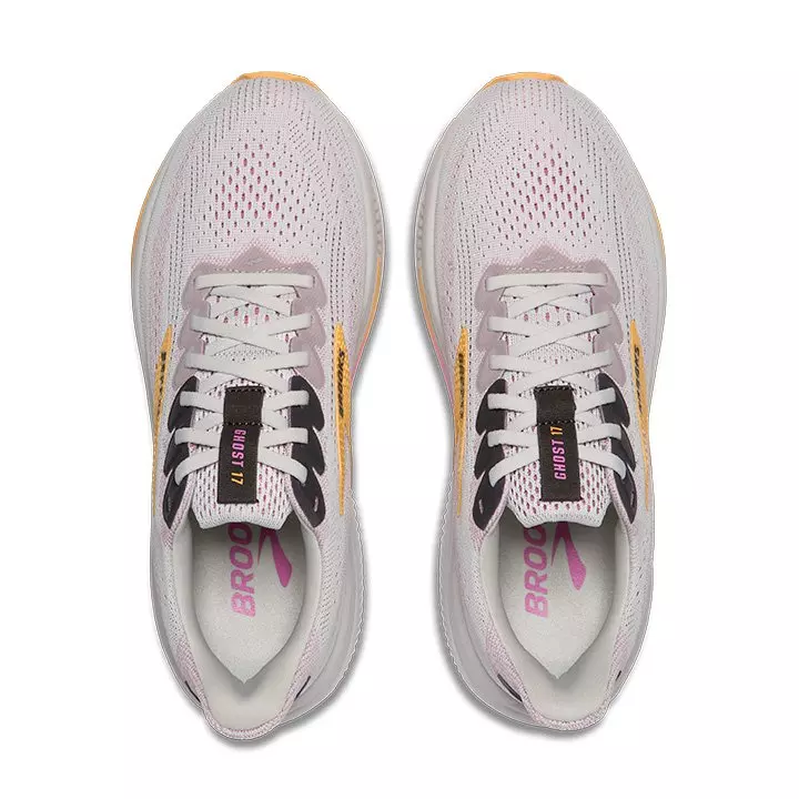 Brooks Ghost 17 "Oyster/Apricot/Pink" Women's Running Shoe - GREY/PEACH