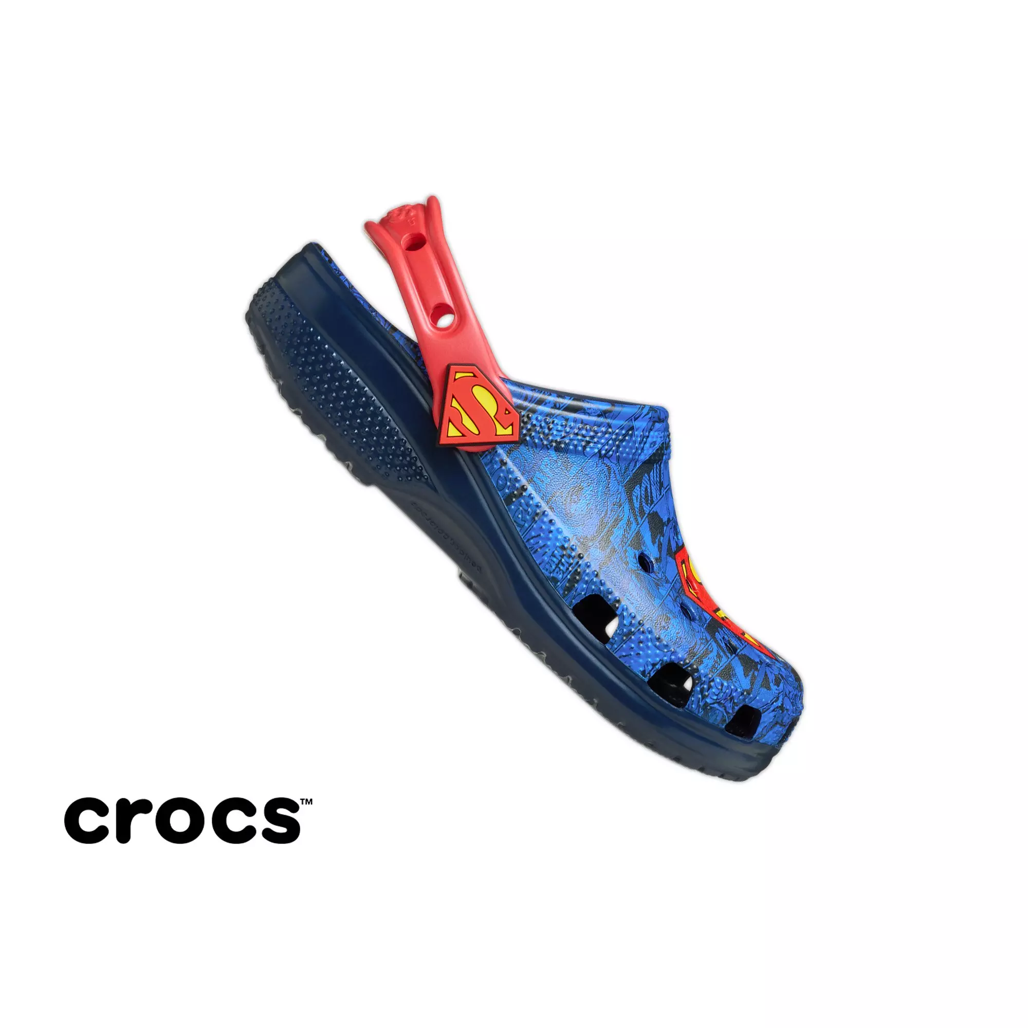 Crocs Classic "Superman" Grade School Kids' Clog - BLUE/RED