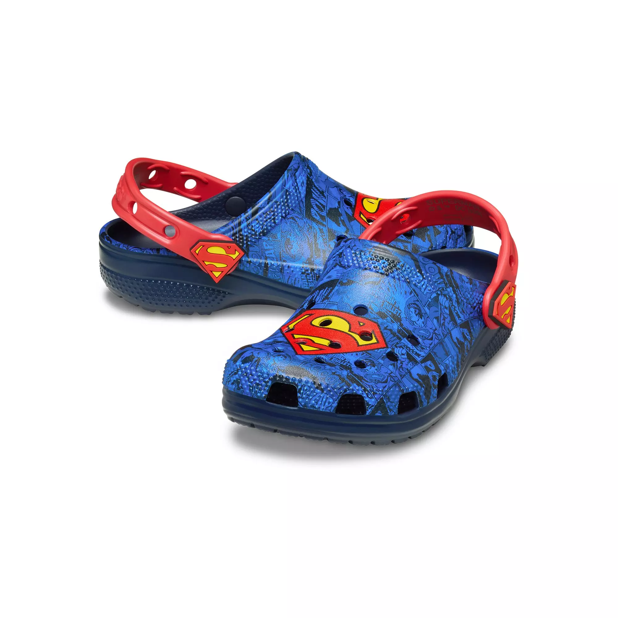 Crocs Classic "Superman" Grade School Kids' Clog - BLUE/RED