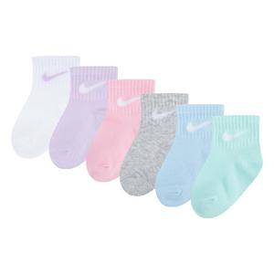 Nike Infant Kids' 6-Pack Ankle Socks - Grey/Assorted