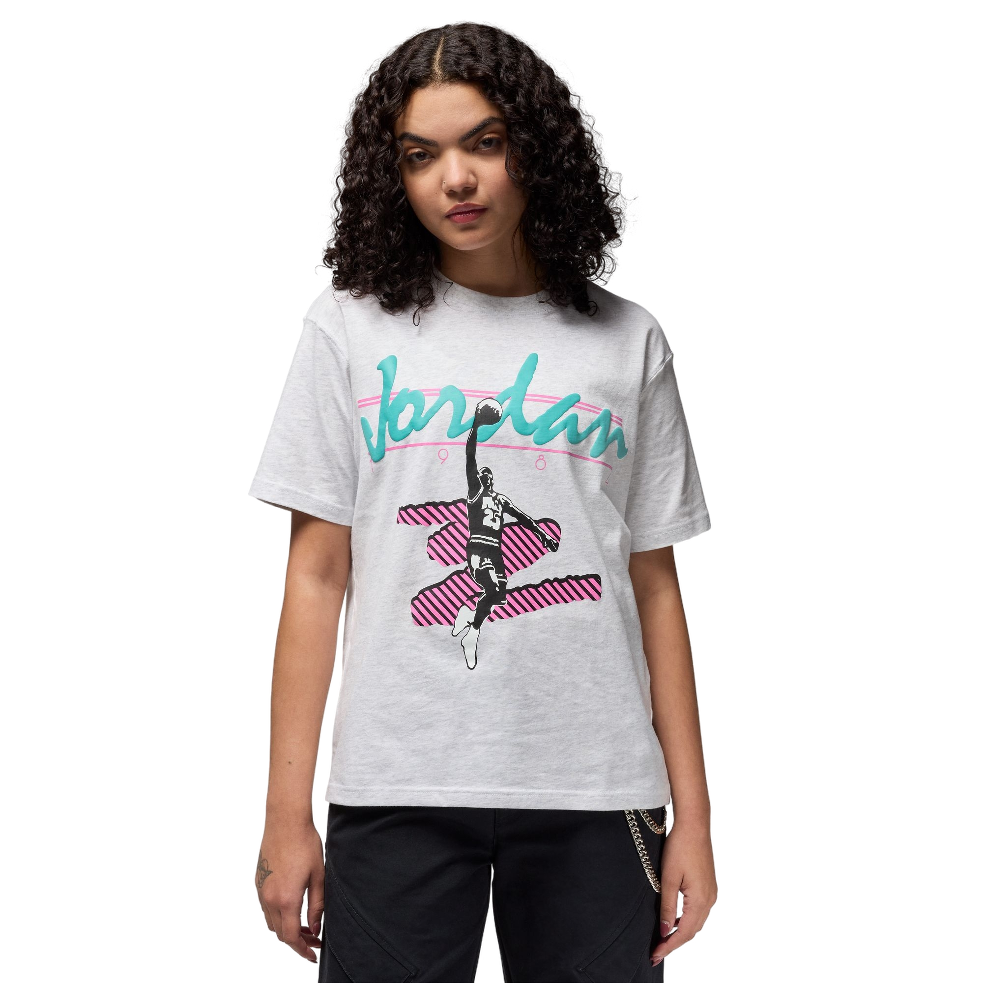 Jordan Women's MVP Graphic Girlfriend Tee - GREY Thumbnail View 1