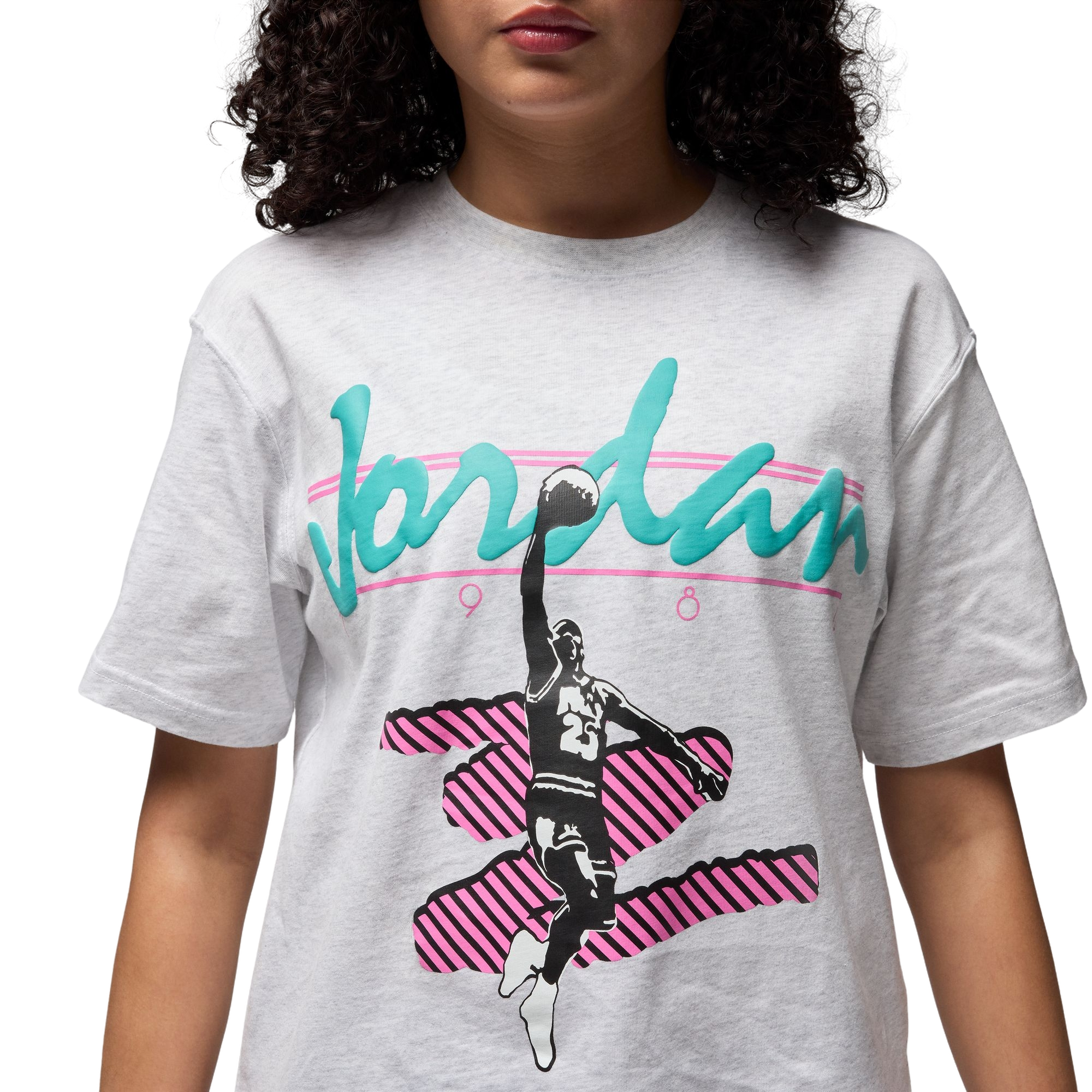 Jordan Women's MVP Graphic Girlfriend Tee - GREY Thumbnail View 4