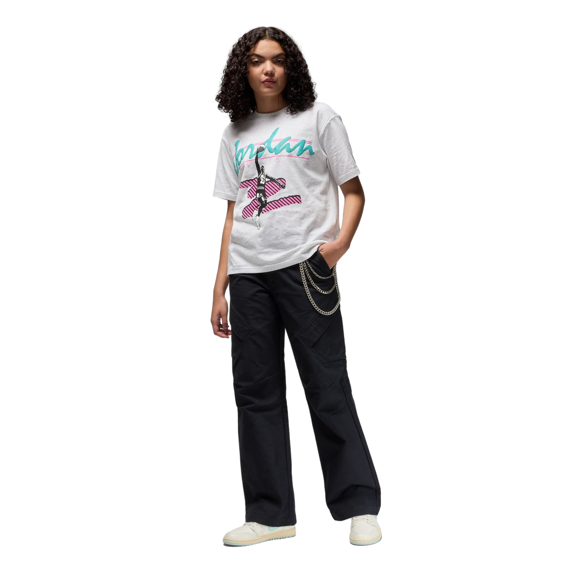 Jordan Women's MVP Graphic Girlfriend Tee - GREY Thumbnail View 6