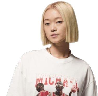Jordan Women's Oversized Graphic Mixtape Tee - White - WHITE Thumbnail View 3