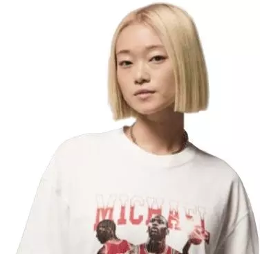 Jordan Women's Oversized Graphic Mixtape Tee - White - WHITE