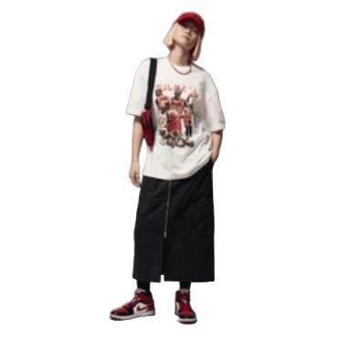 Jordan Women's Oversized Graphic Mixtape Tee - White - WHITE Thumbnail View 6