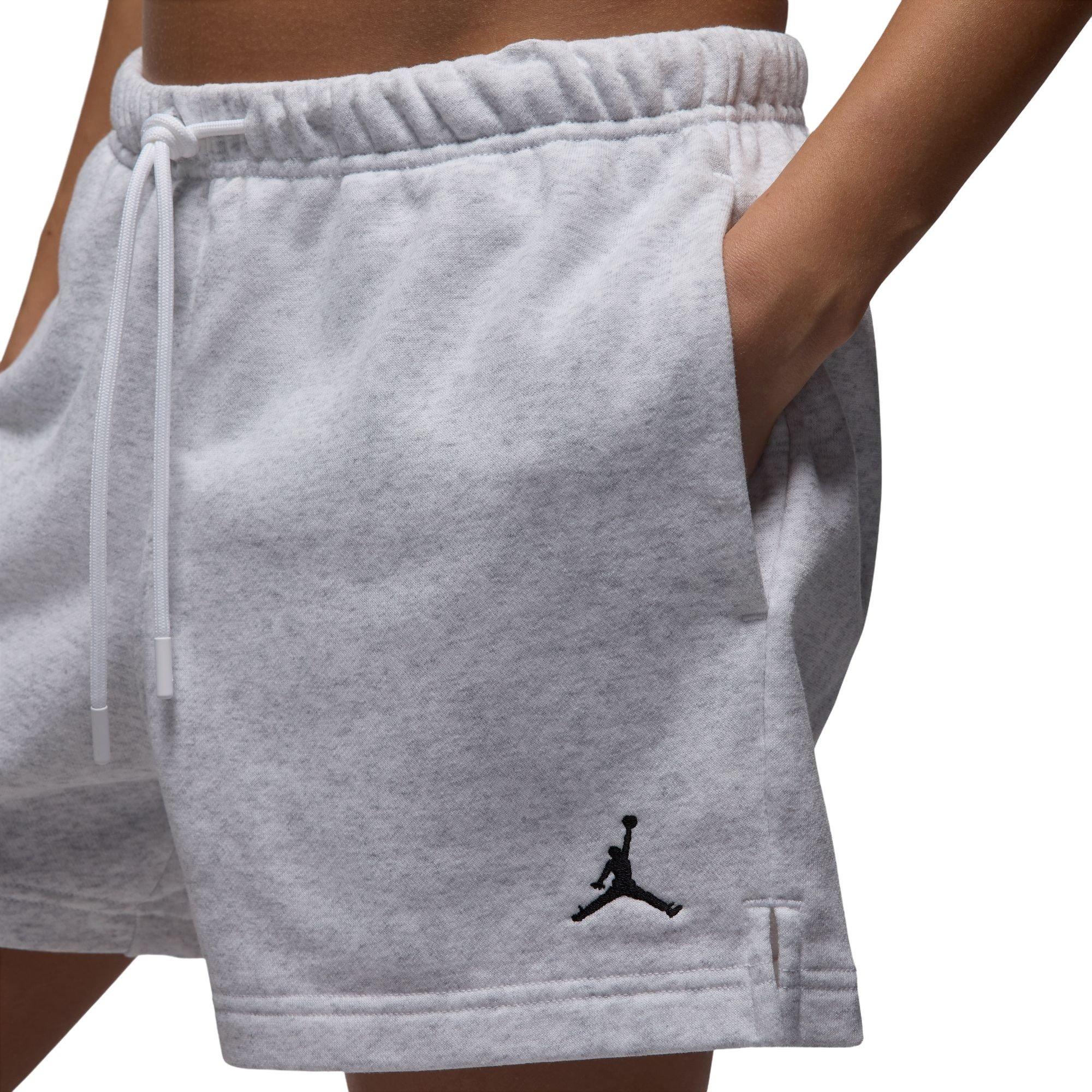 Jordan Women's Brooklyn Fleece Graphic MVP Shorts - GREY Thumbnail View 4