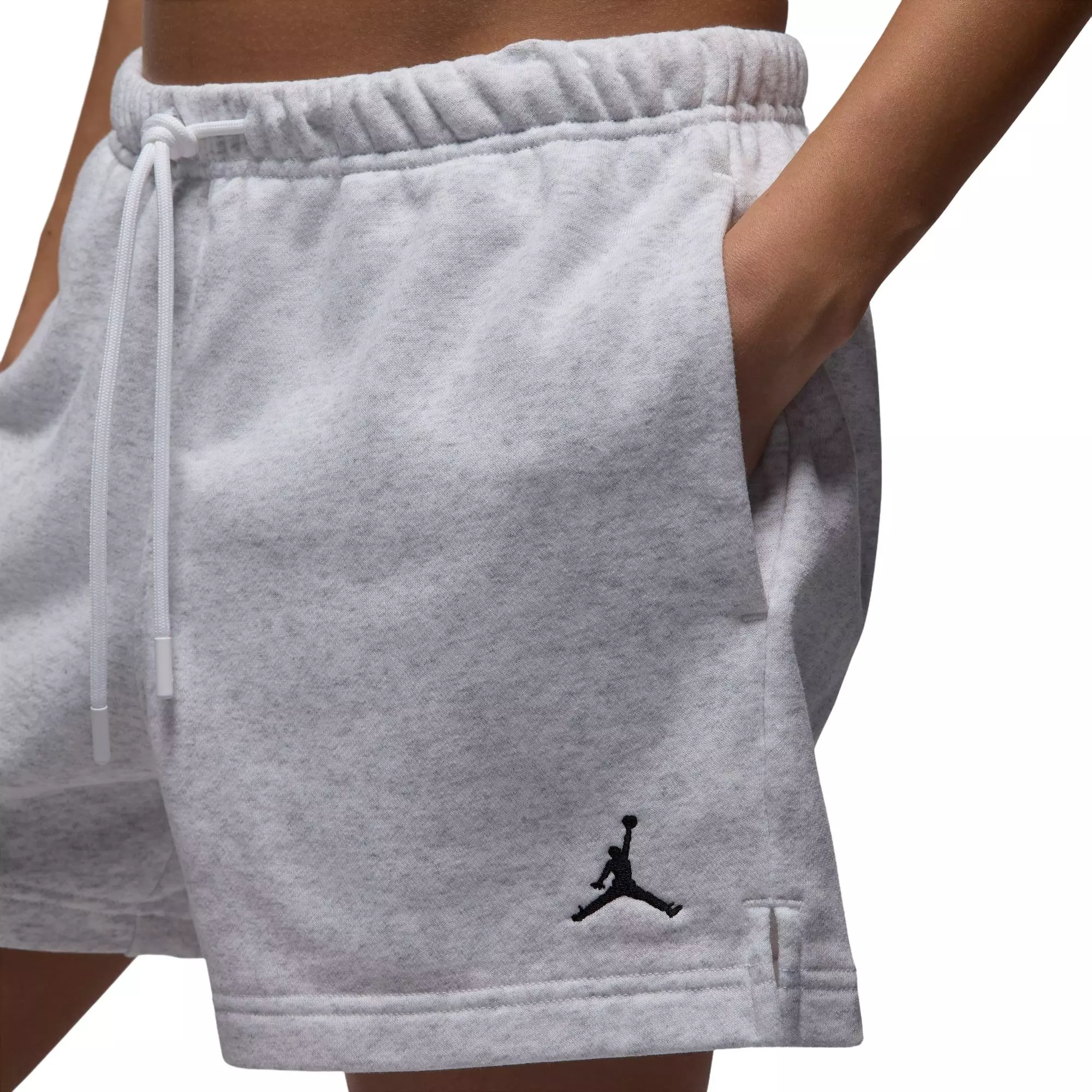 Jordan Women's Brooklyn Fleece Graphic MVP Shorts - GREY