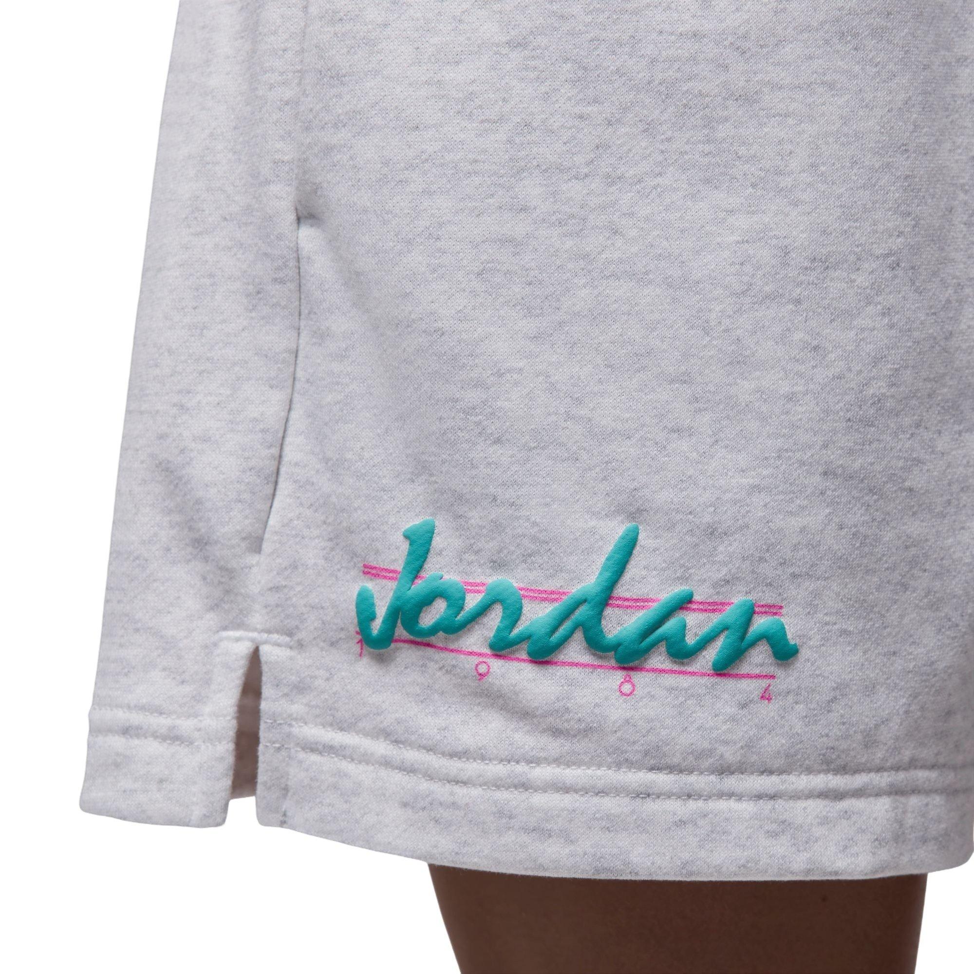 Jordan Women's Brooklyn Fleece Graphic MVP Shorts - GREY Thumbnail View 6