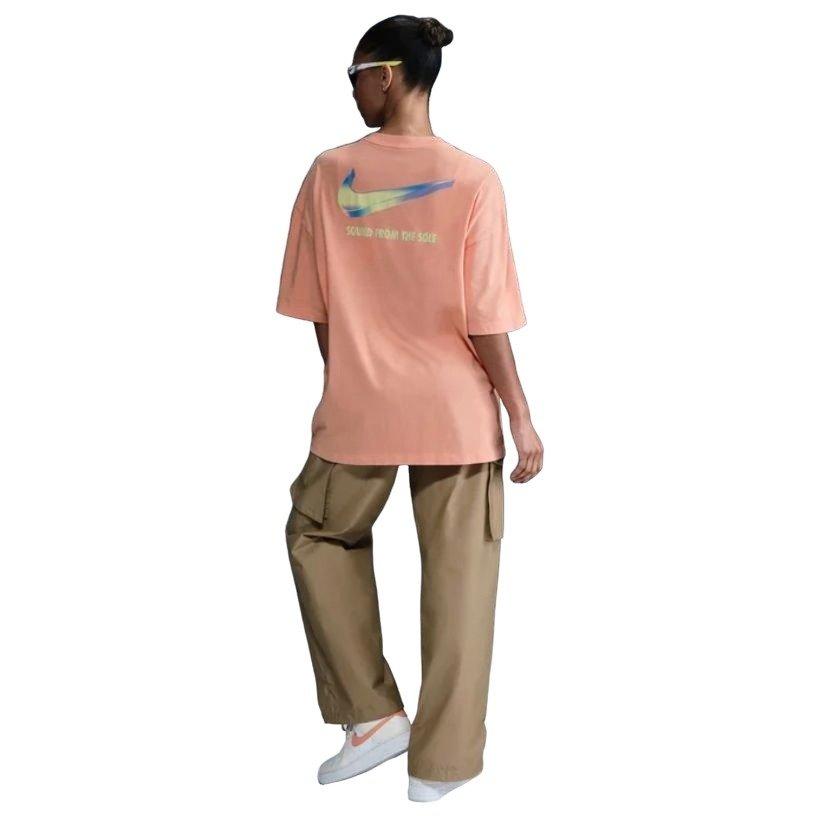 Nike Women's Sportswear Oversized Short-Sleeve Tee - PEACH Thumbnail View 2
