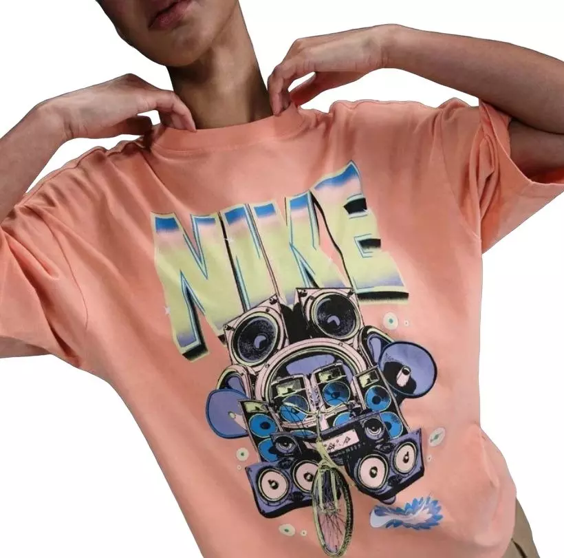 Nike Women's Sportswear Oversized Short-Sleeve Tee - PEACH