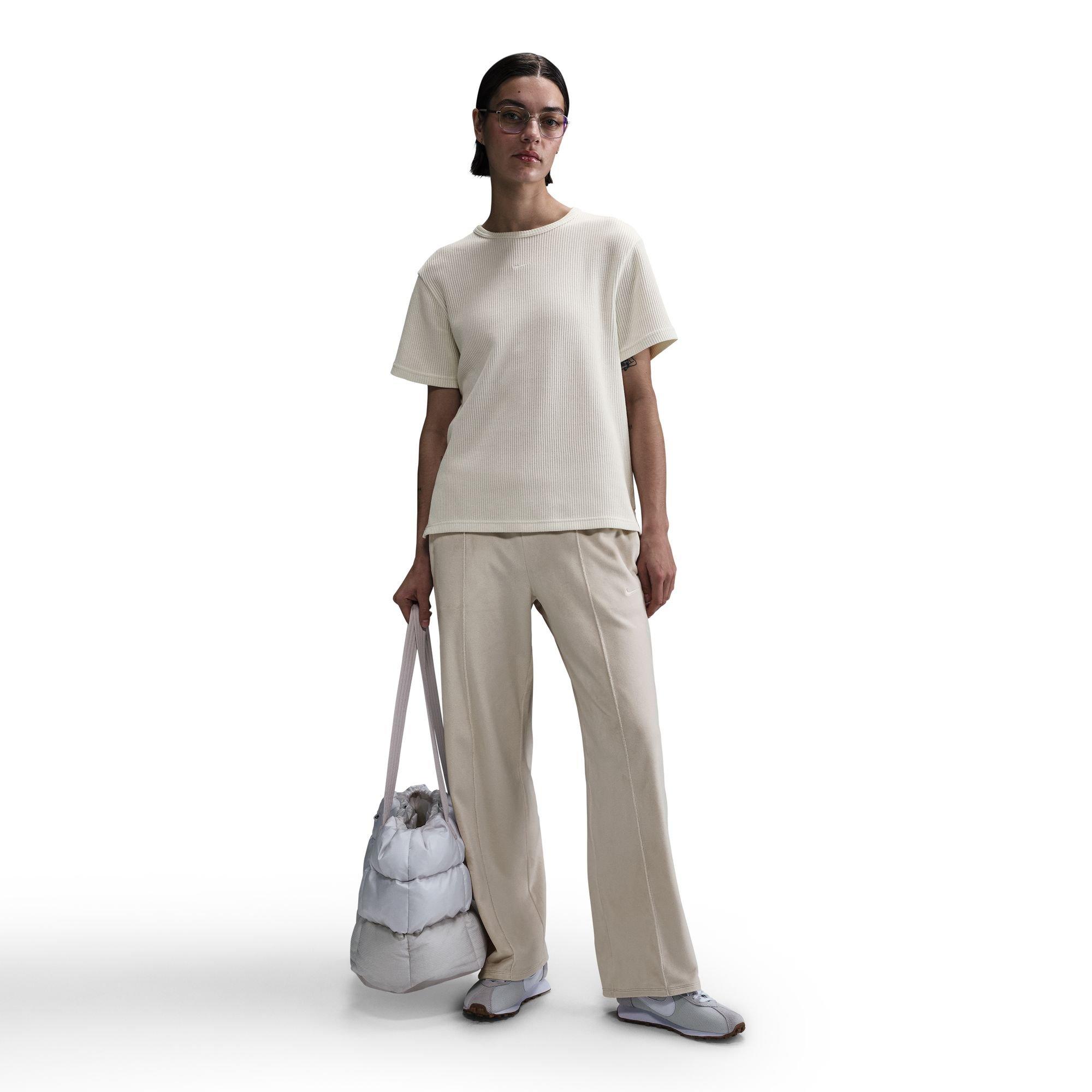 Nike Women's Sportswear Chill Waffle Loose Short-Sleeve Top - SAIL Thumbnail View 1