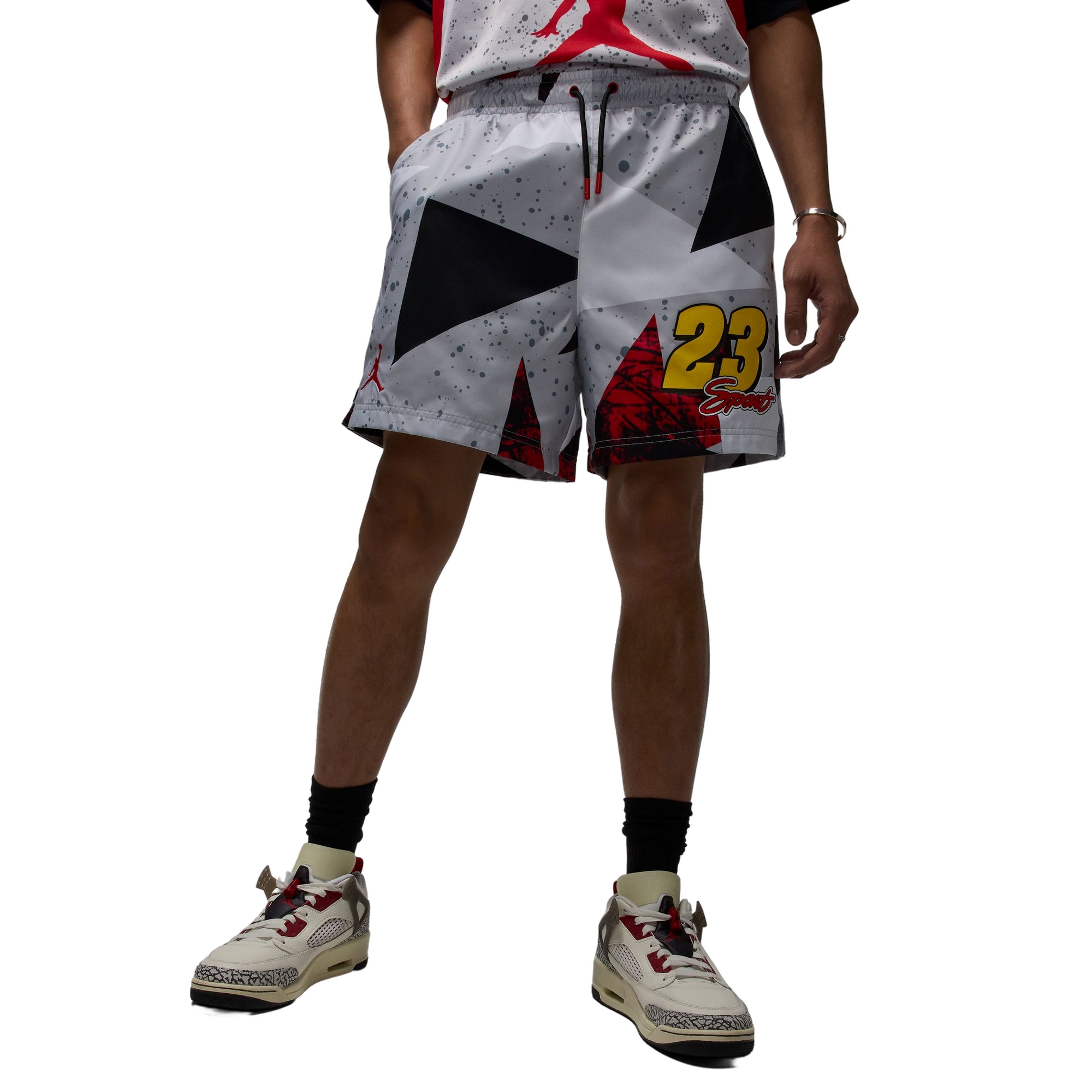 Jordan Men's Essentials 5" Poolside Shorts - GREY Thumbnail View 3