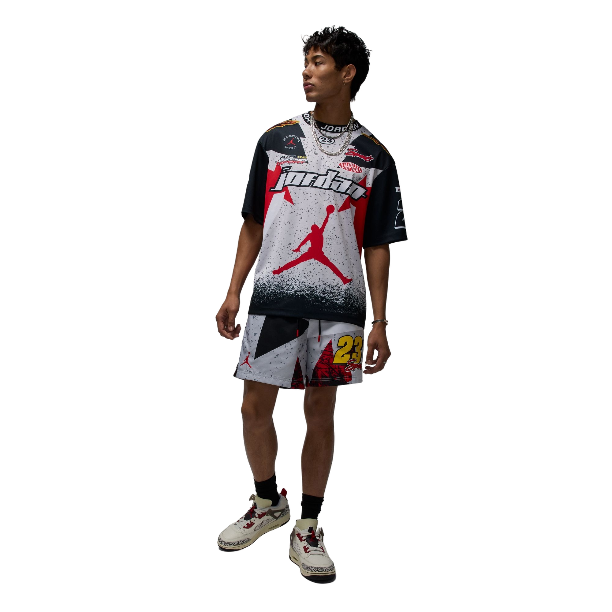 Jordan Men's Essentials 5" Poolside Shorts - GREY Thumbnail View 7