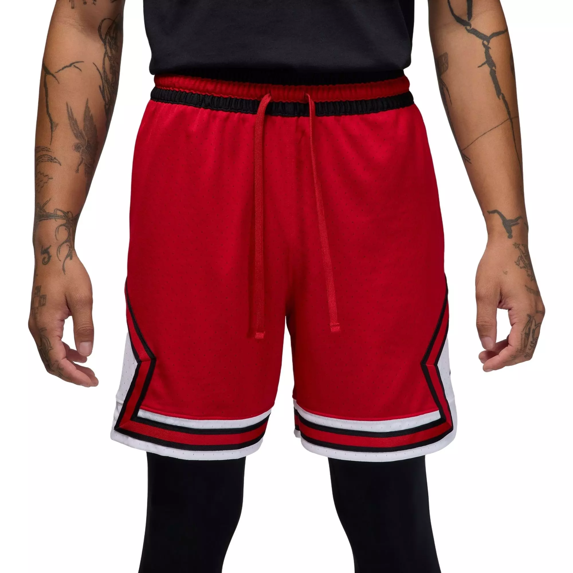 Jordan Men's Sport Dri-FIT Mesh Diamond Shorts - Red - RED