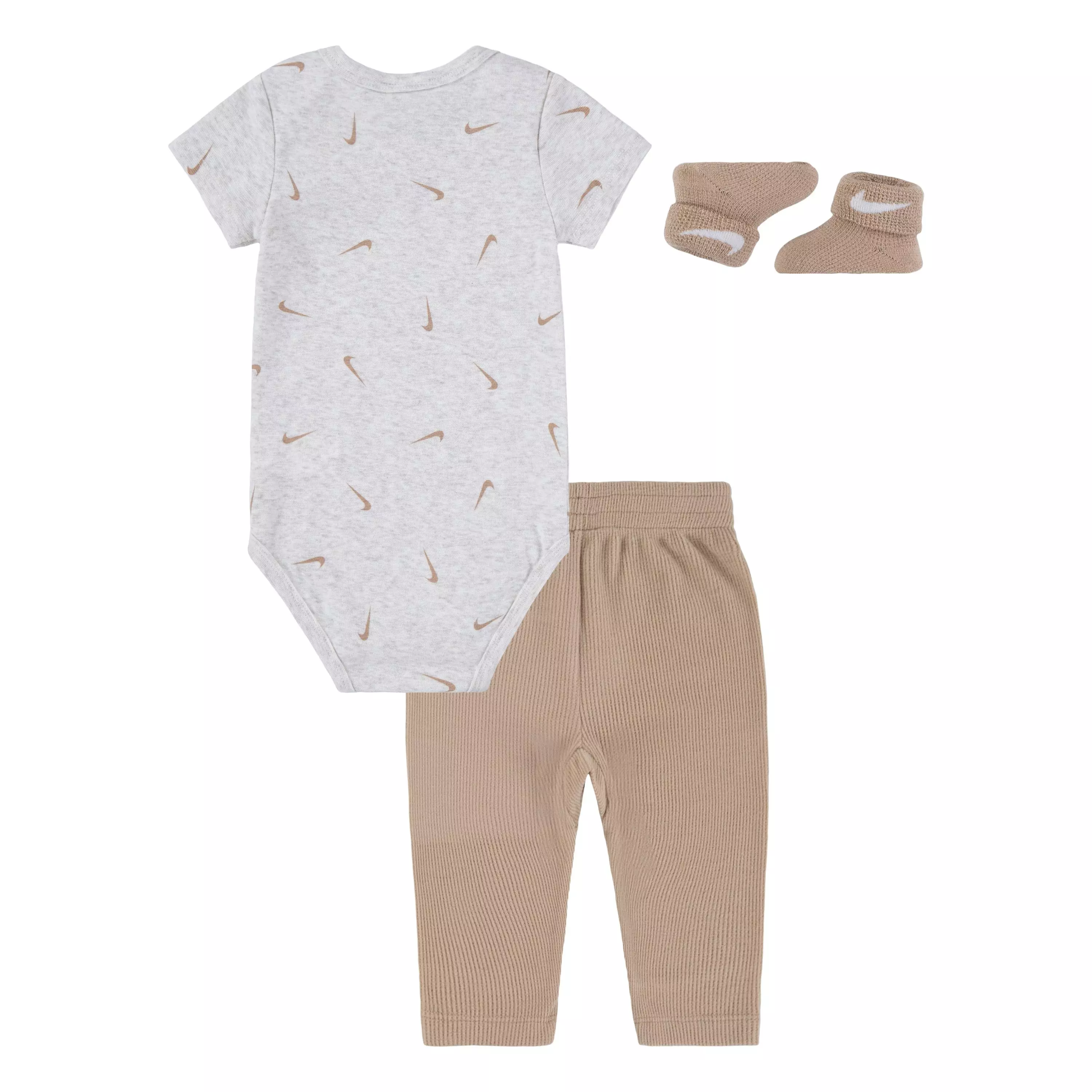 Nike Infant Kids' 3-Piece Bodysuit and Waffle Pants - TAN