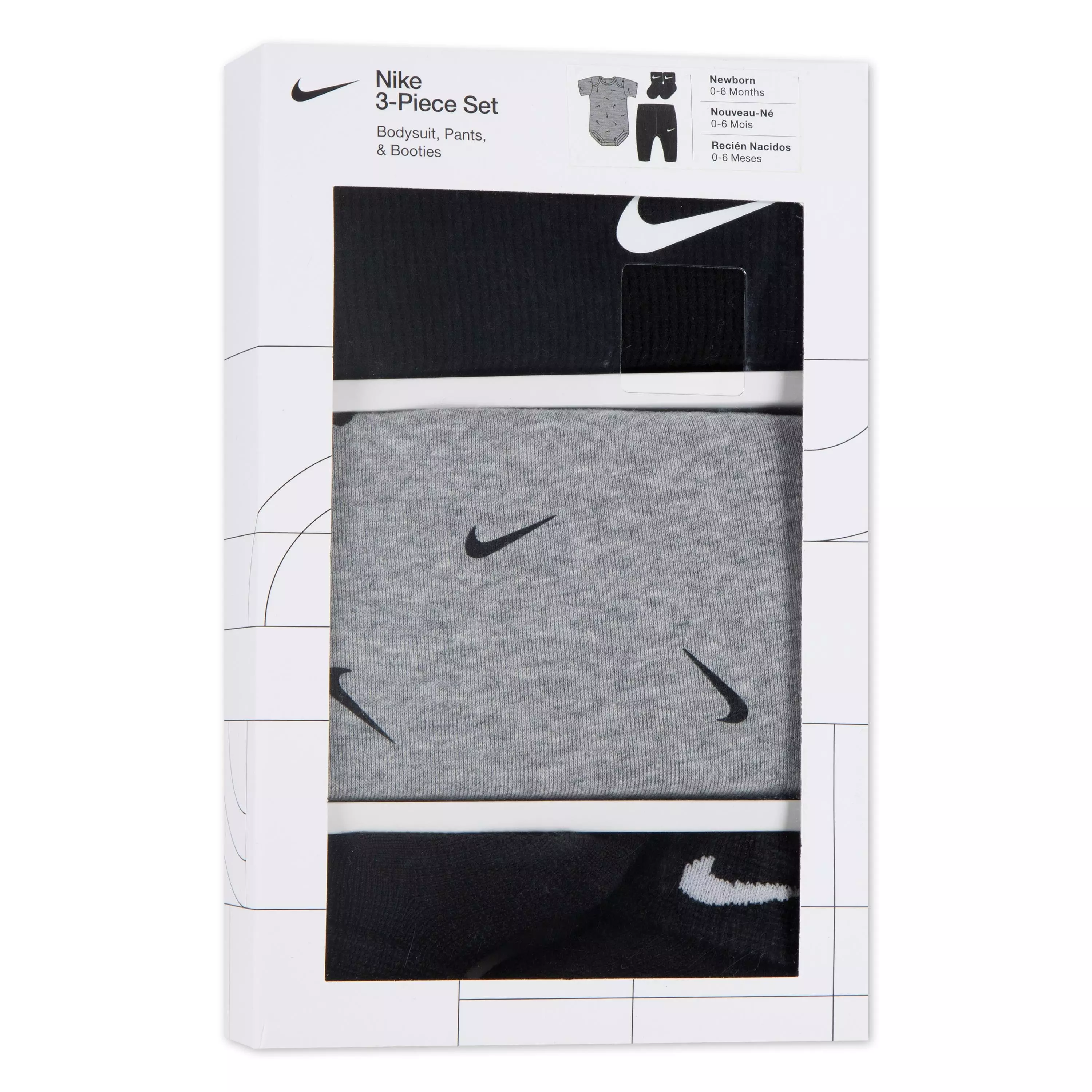 Nike Infant Boys' 3-Piece Bodysuit Waffle Pants Set - GREY