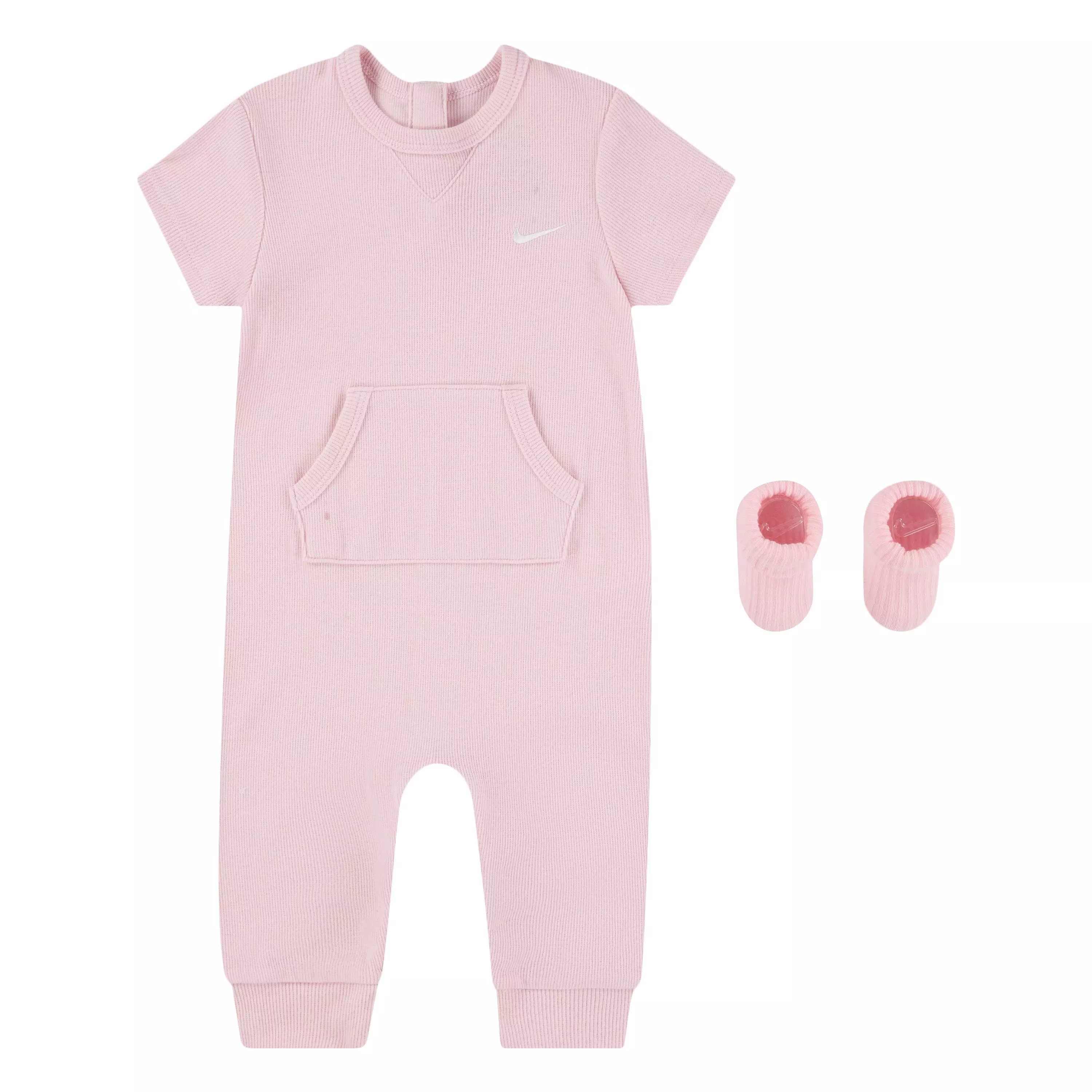 Nike Infant Kids' Ribbed Short Sleeved Romper Set - PINK
