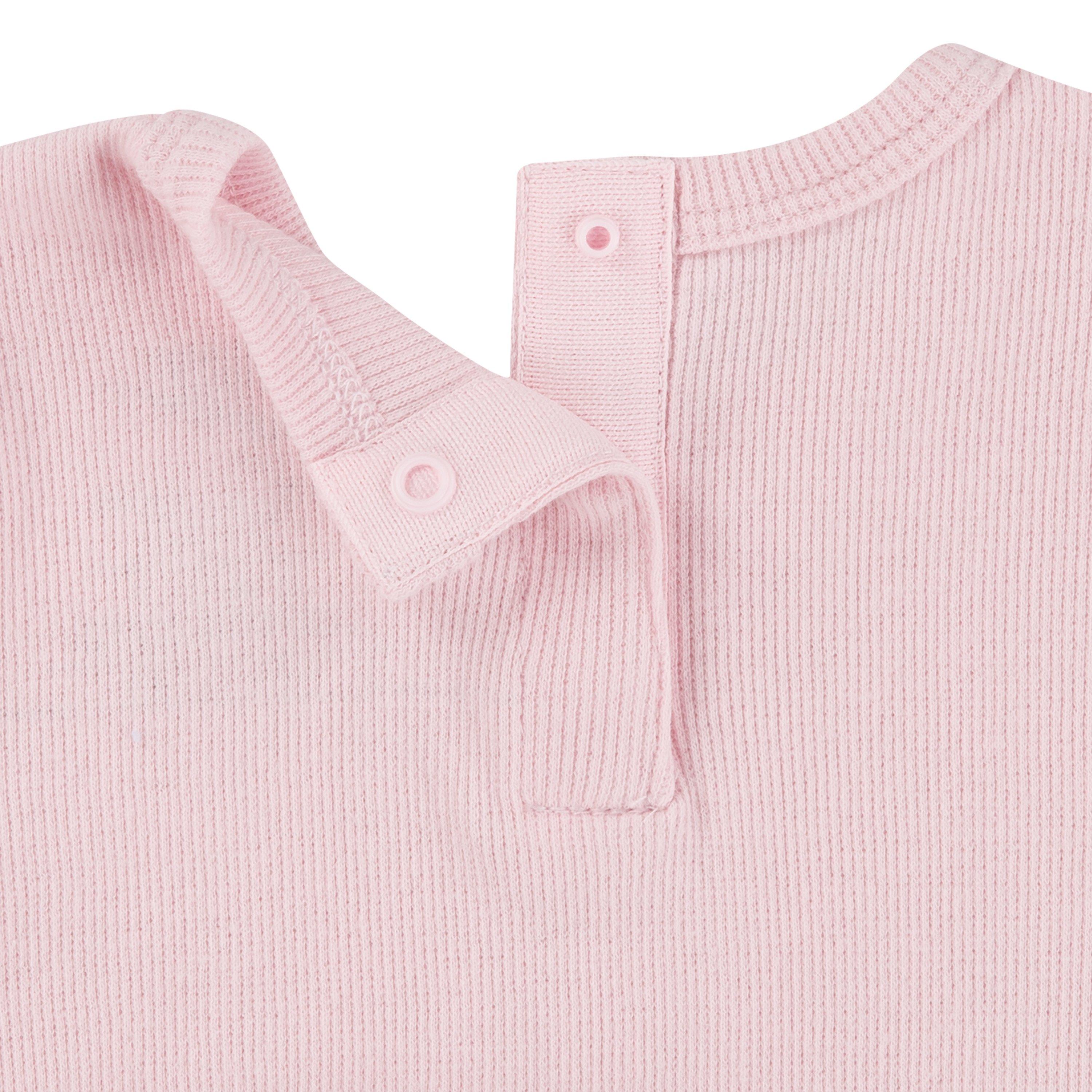 Nike Infant Kids' Ribbed Short Sleeved Romper Set - PINK Thumbnail View 4