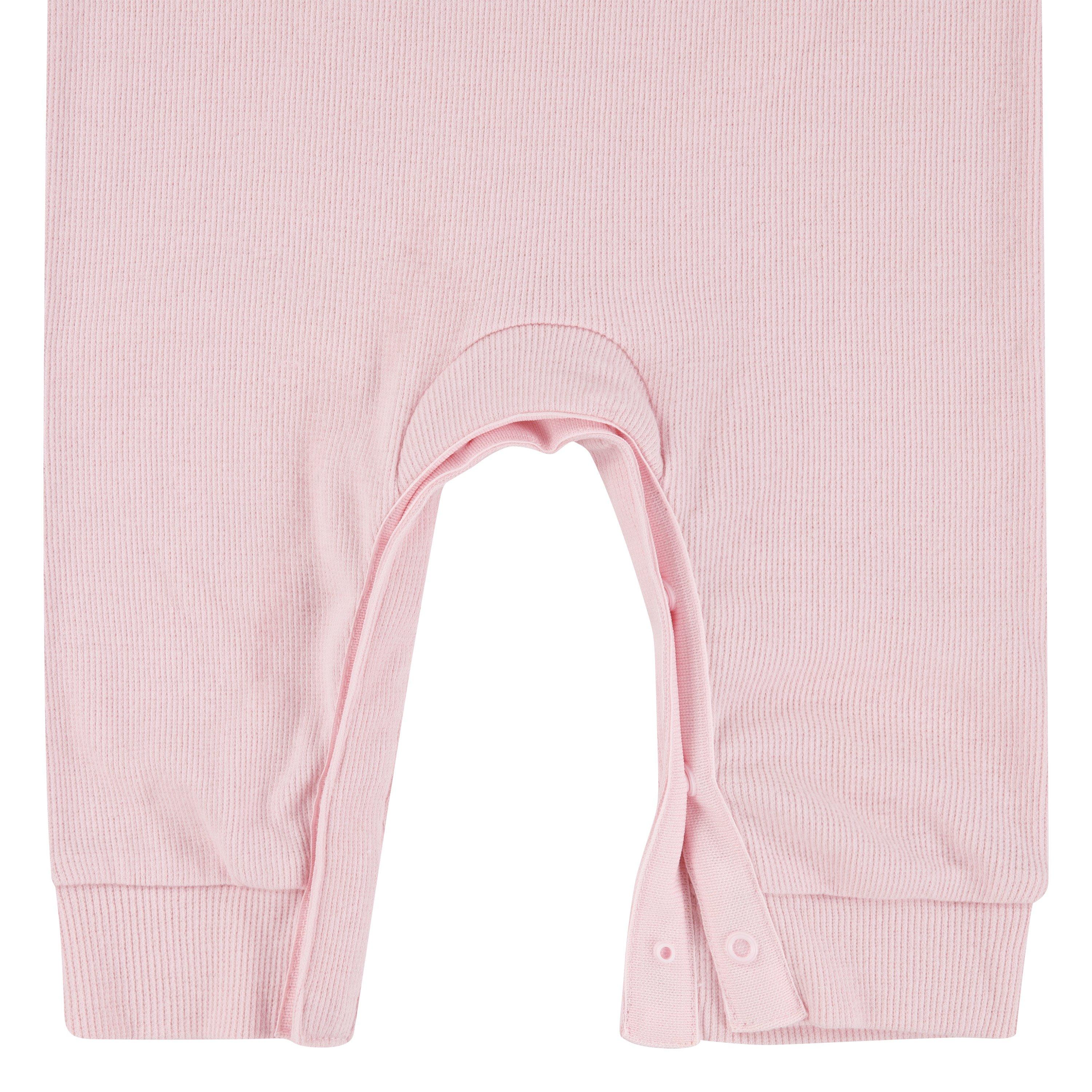 Nike Infant Kids' Ribbed Short Sleeved Romper Set - PINK Thumbnail View 5