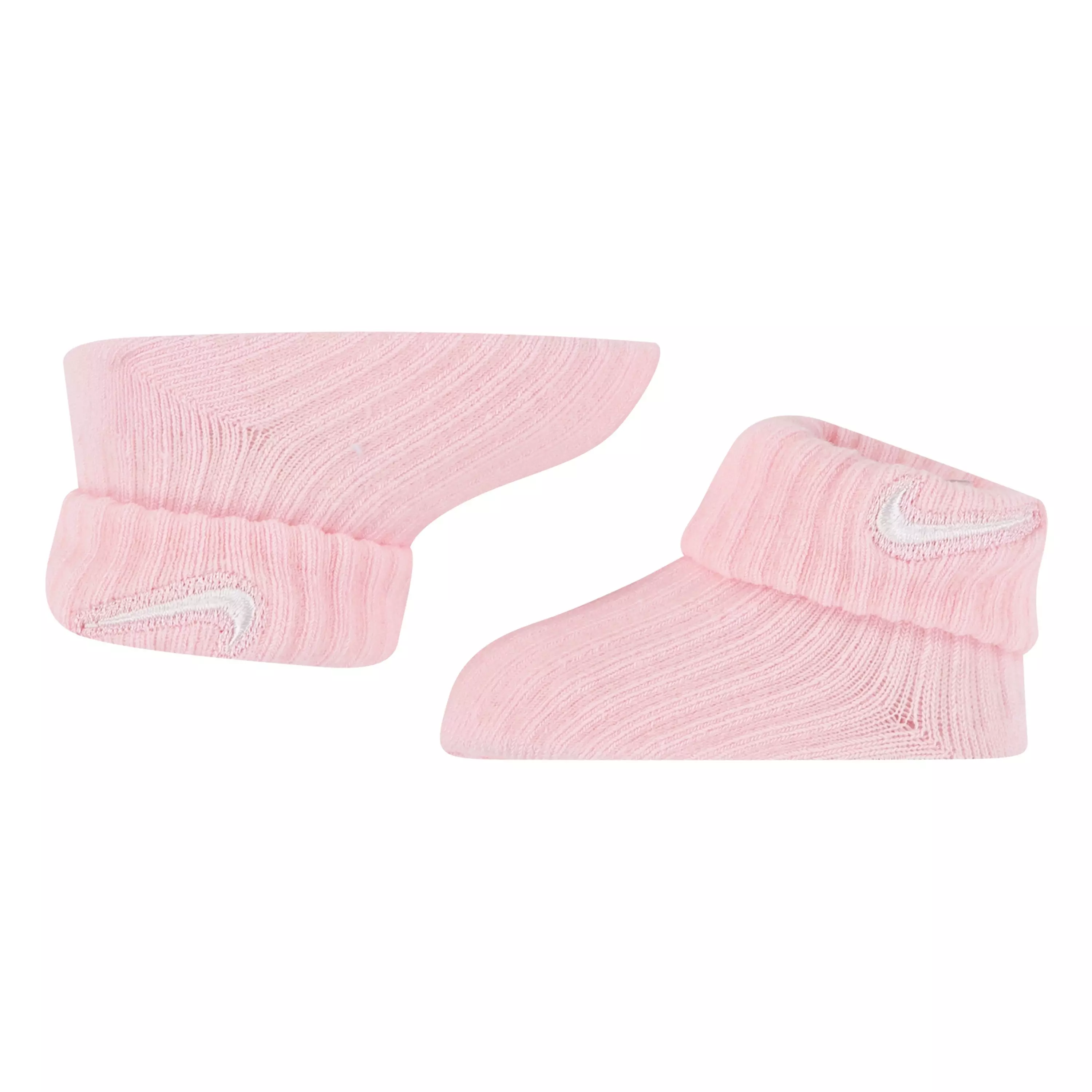 Nike Infant Kids' Ribbed Short Sleeved Romper and Sock Set - PINK