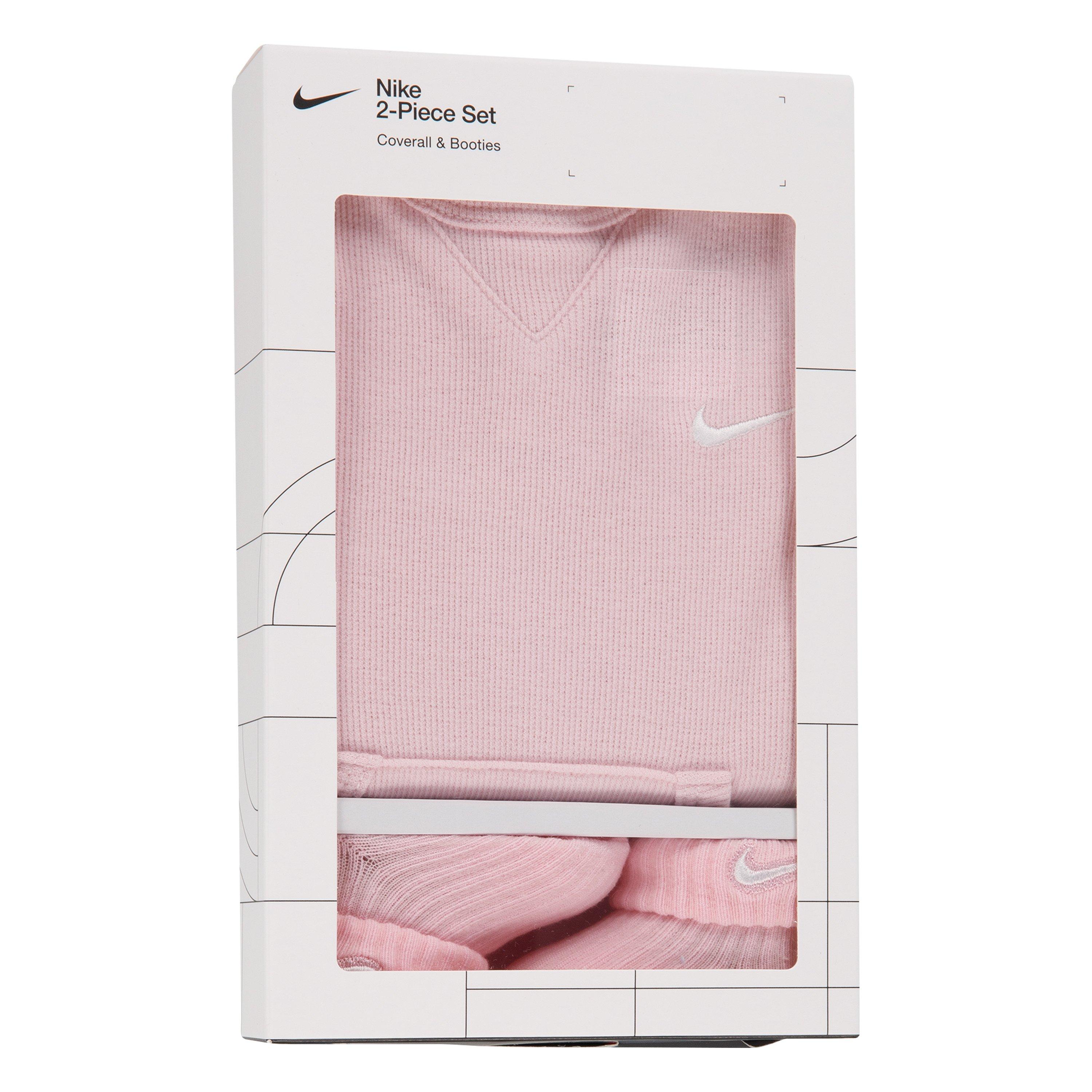 Nike Infant Kids' Ribbed Short Sleeved Romper Set - PINK Thumbnail View 7